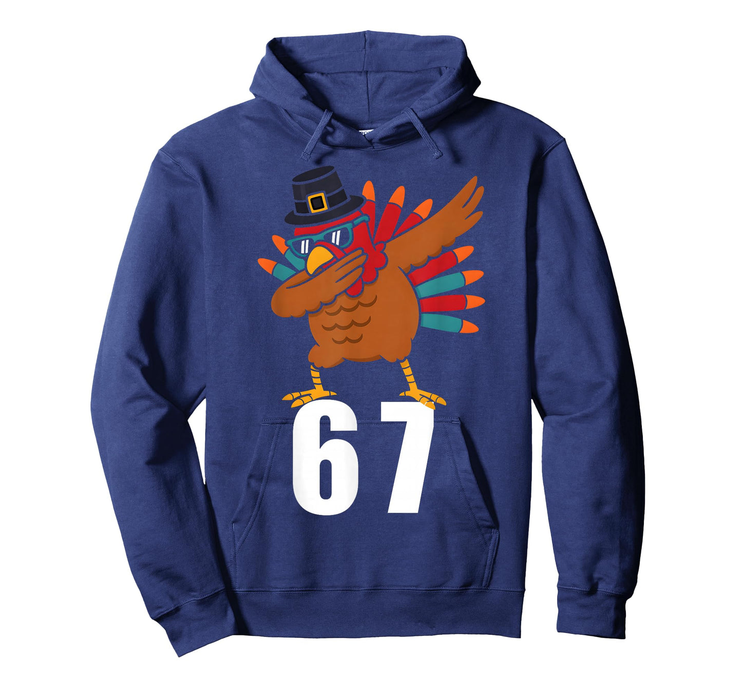 67 Thanksgiving Dabbing Turkey Boys Kids Six Seven Funny T-Shirt
