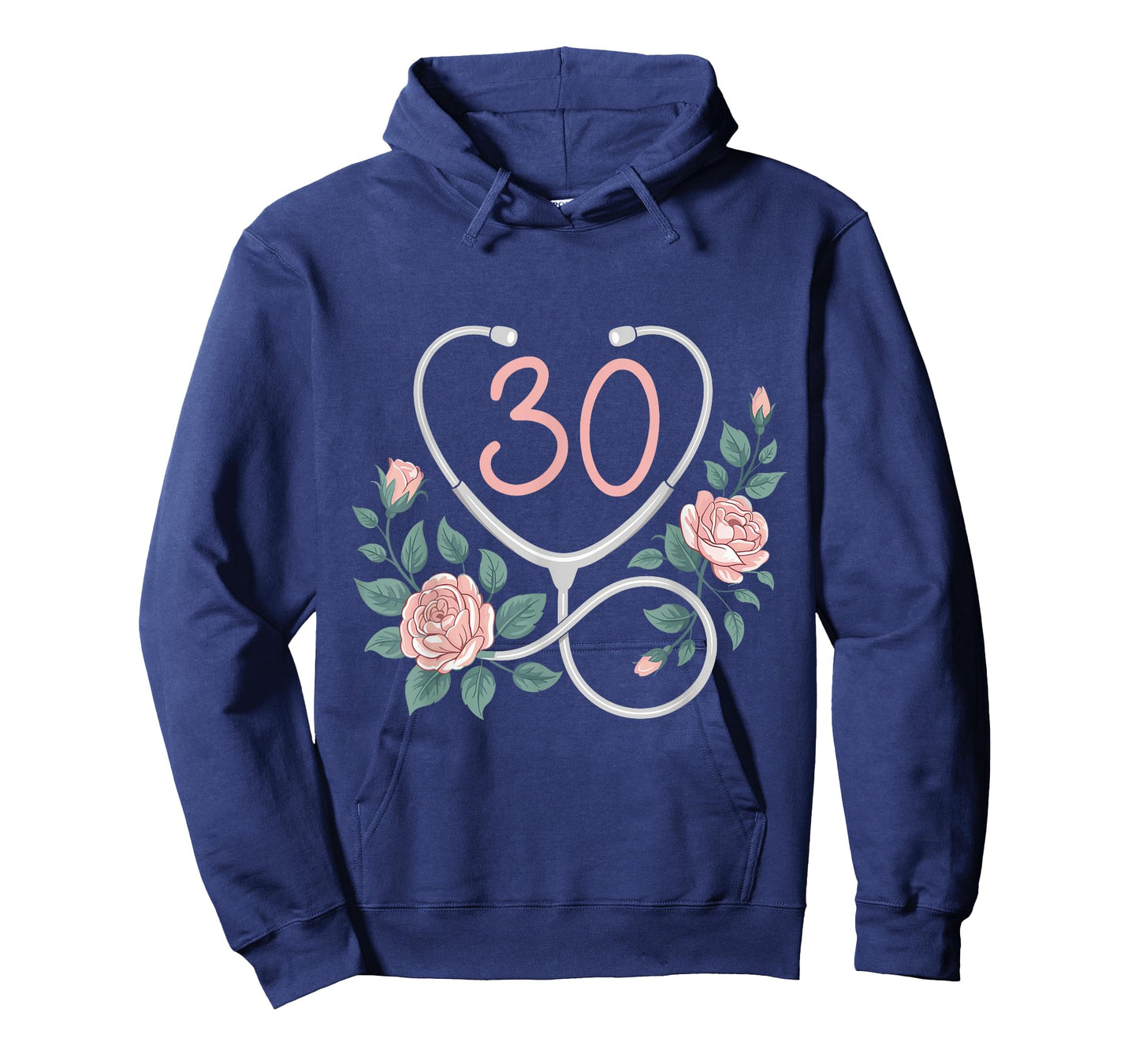 30th Birthday Nurse Stethoscope Cute Floral 30 Years Old T-Shirt