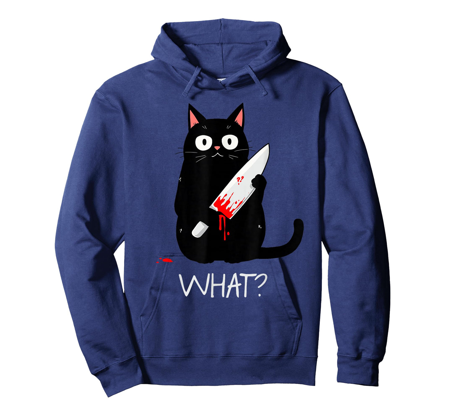 What? Cat with Knife Funny Cats Meme Tee Cat Sarcastic Humor T-Shirt