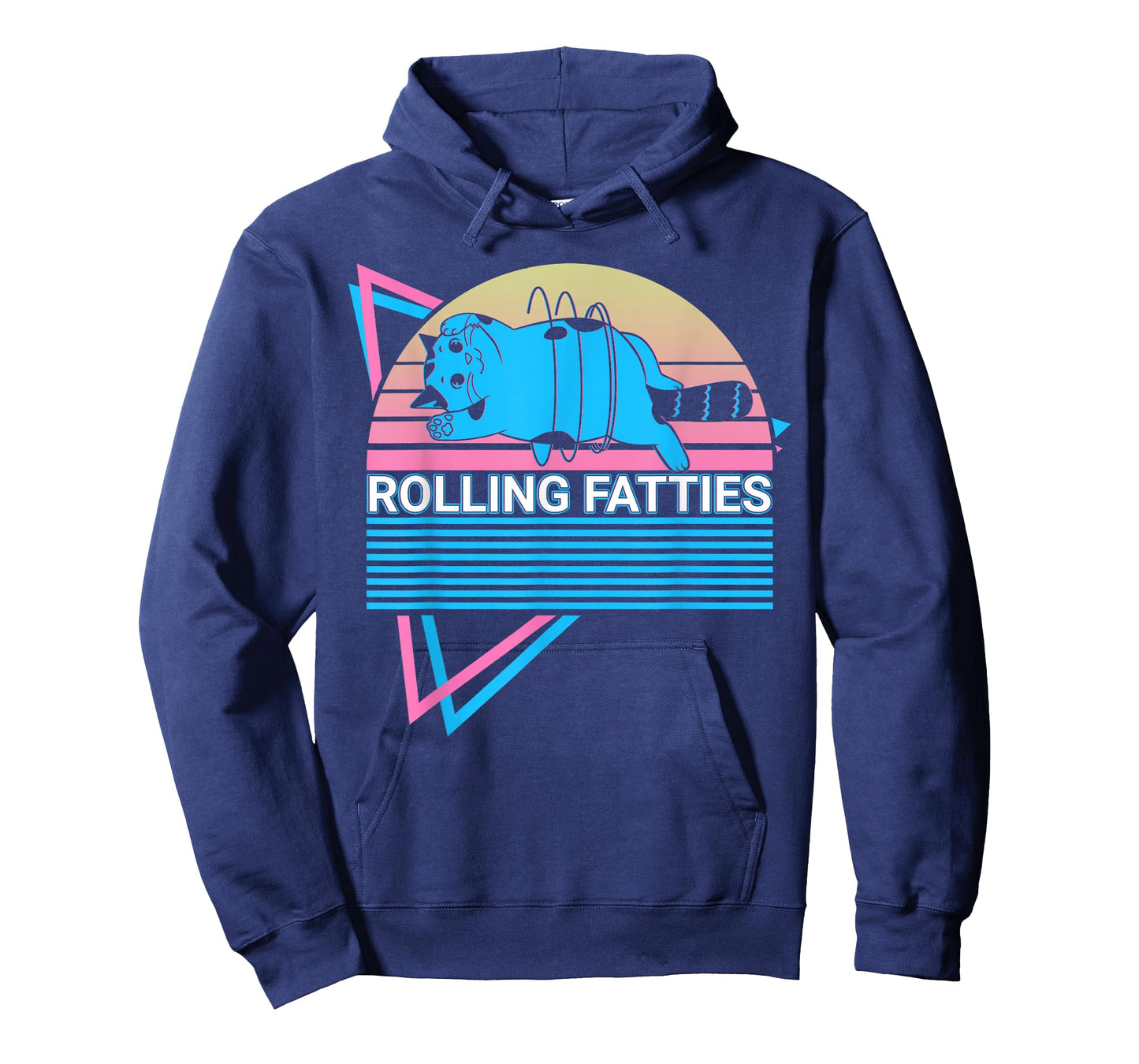 Rolling Fatties Funny Cat Retro T-Shirt
