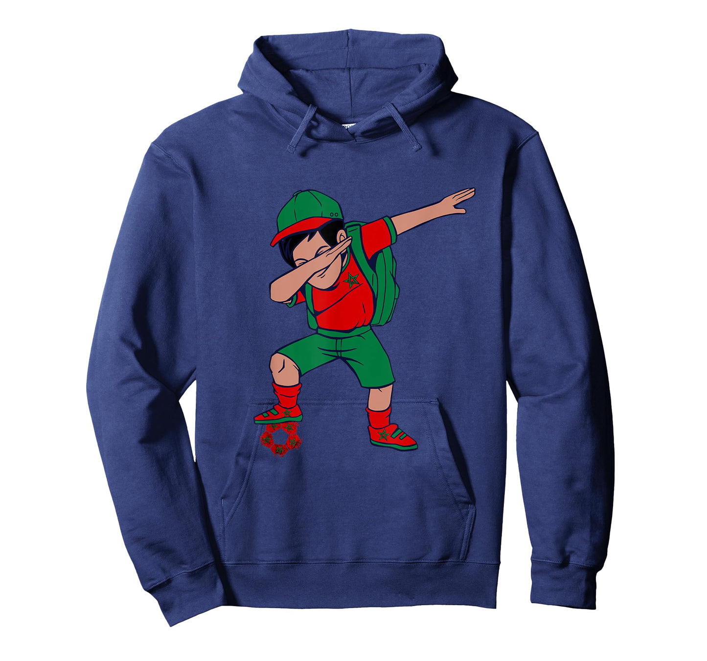 Moroccan Pride Boy Moroccan Soccer Player Ball Morocco Flag T-Shirt