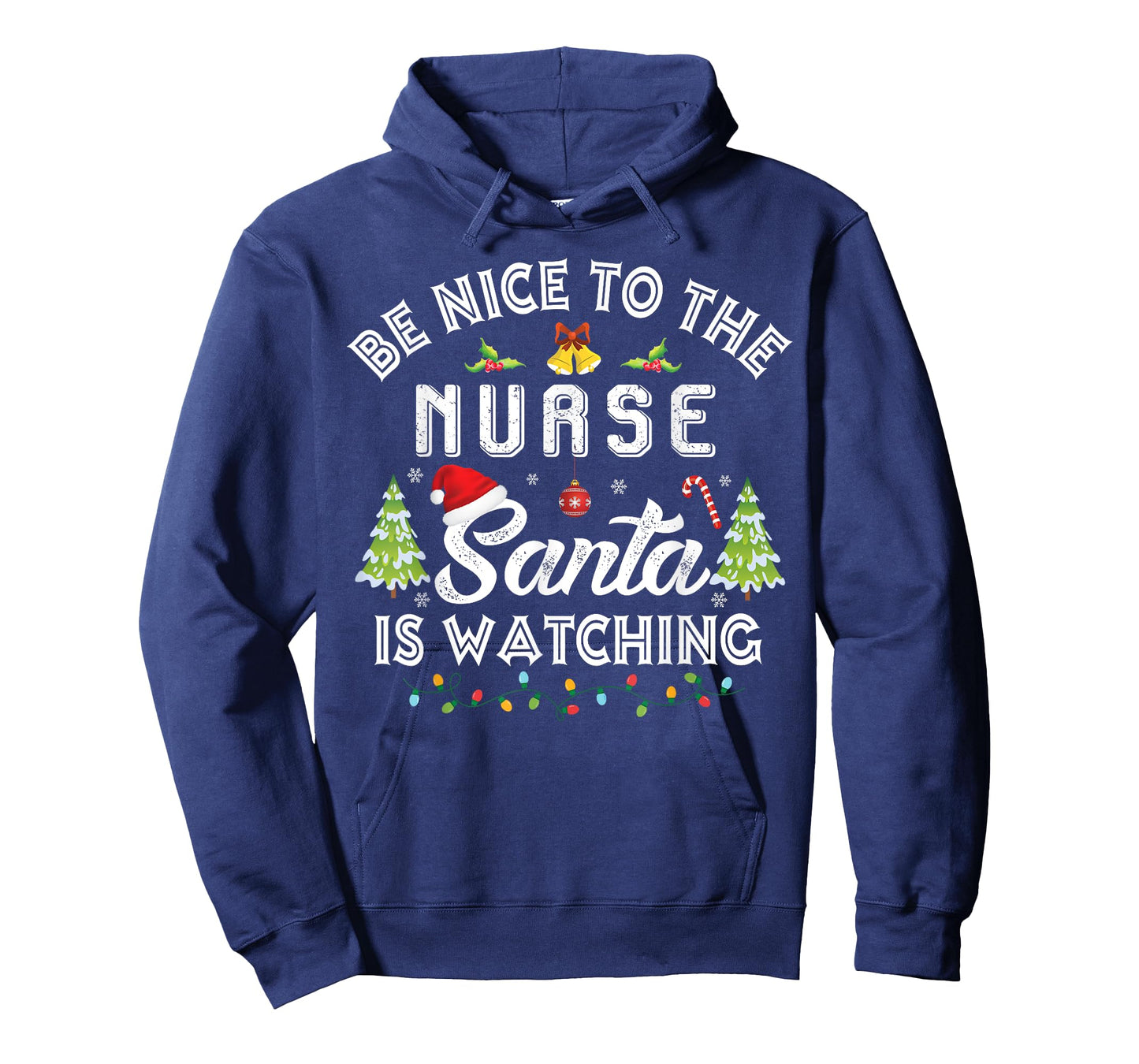 Christmas Be Nice To The Nurse Santa Is Watching Xmas T-Shirt