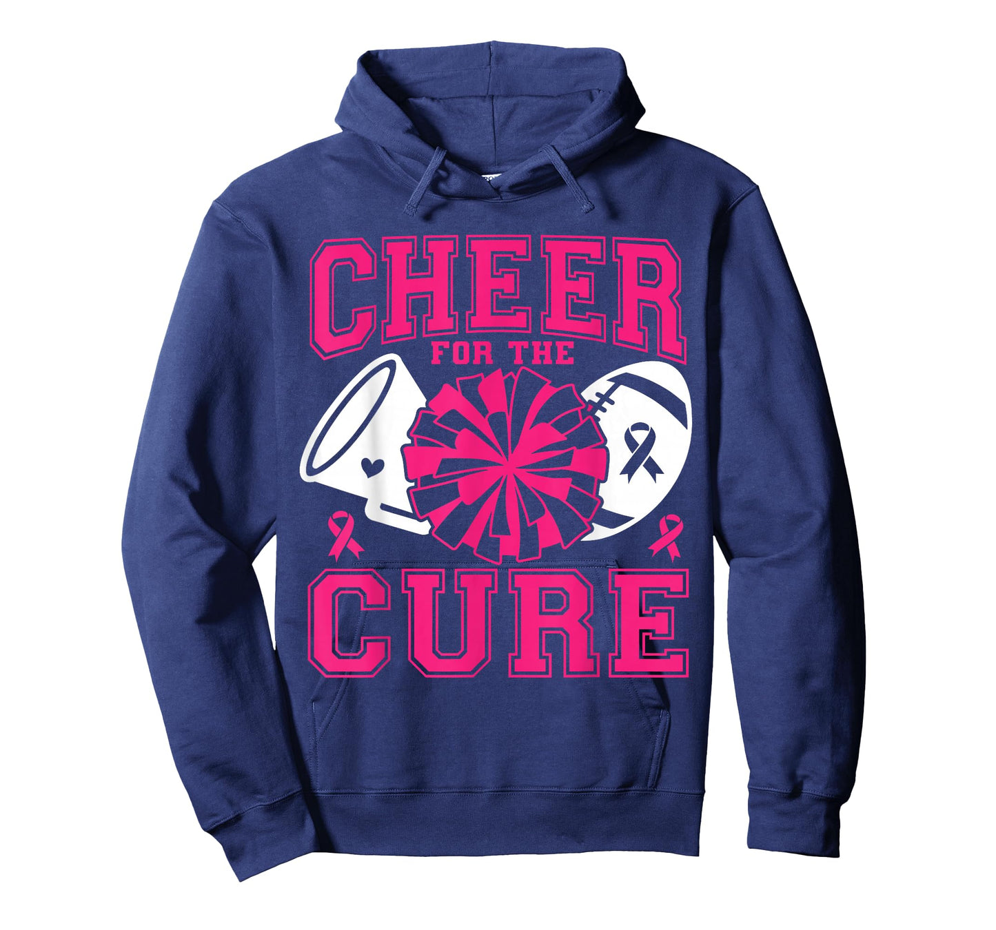 Cheer For The Cure Breast Cancer Awareness Pink Ribbon T-Shirt