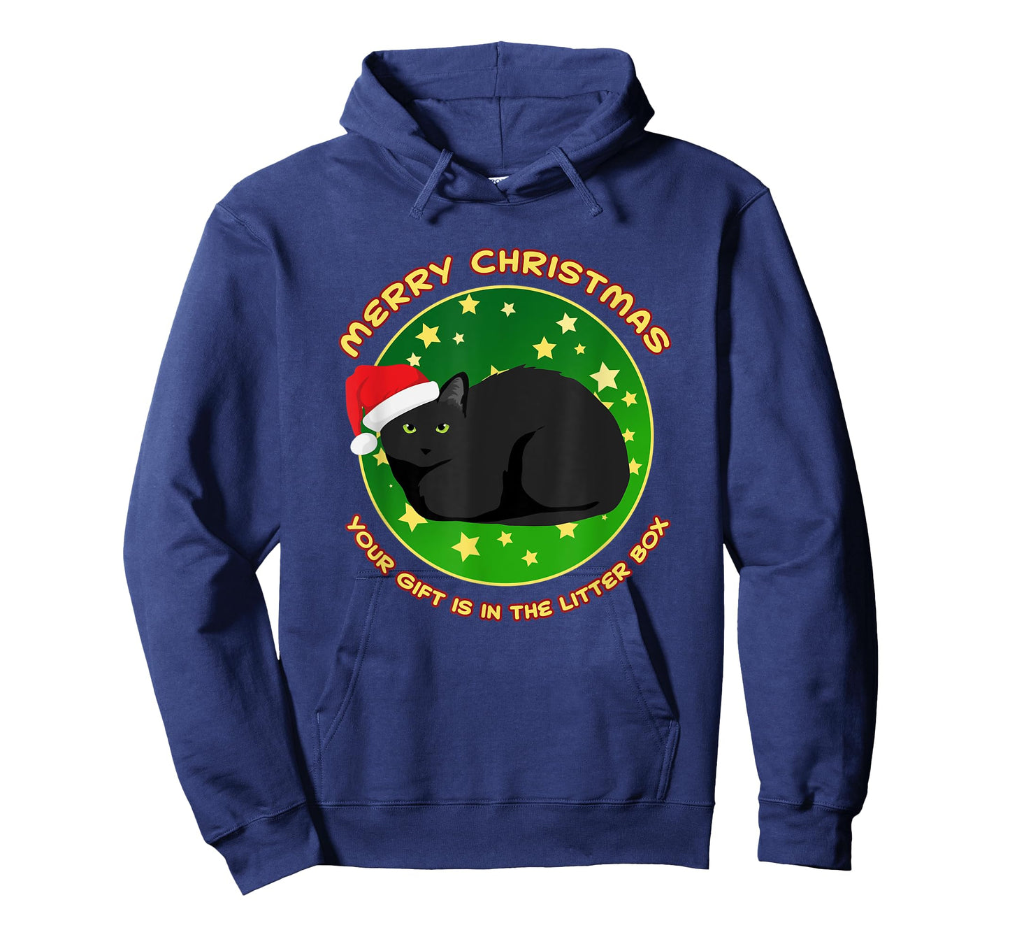 Merry Christmas Your Present is in the Litter Box Cat Xmas T-Shirt for Men Women