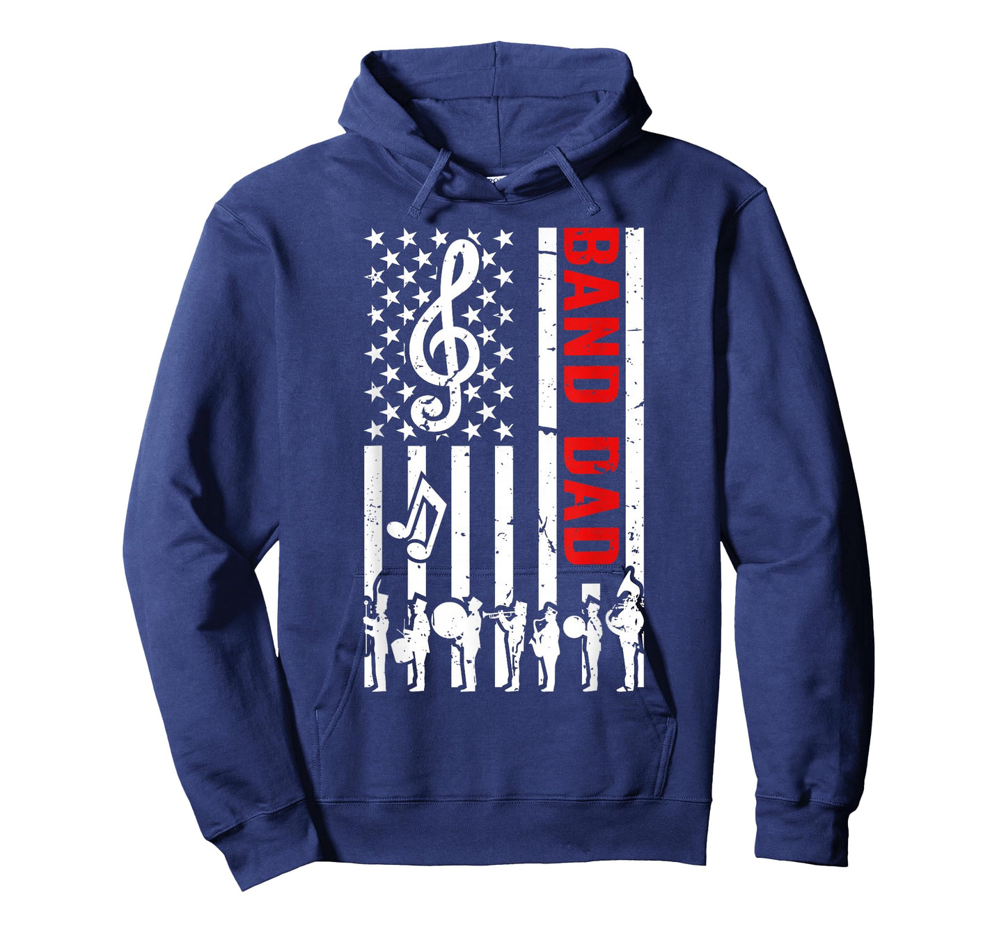 Band Dad American Flag Marching Band Dad T-Shirt