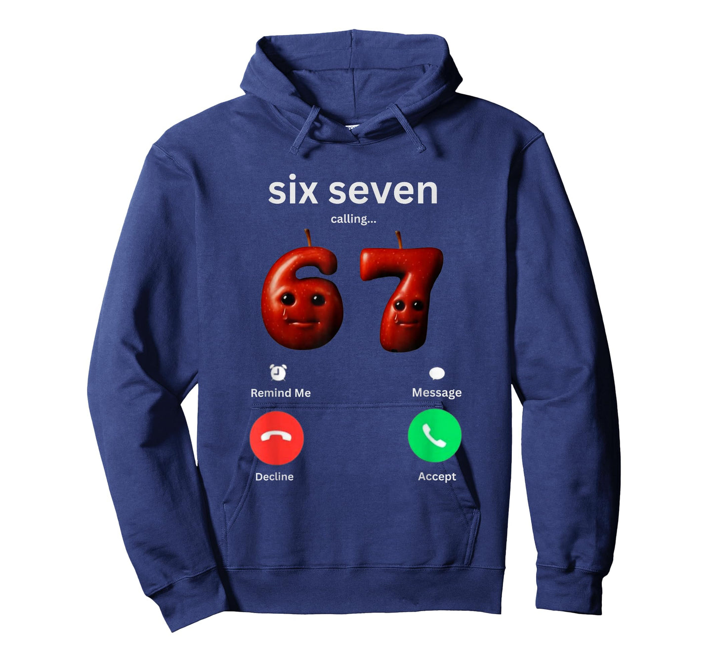 67 is Calling Funny Meme 67 Silly AI Apple brainrot GenZ T-Shirt