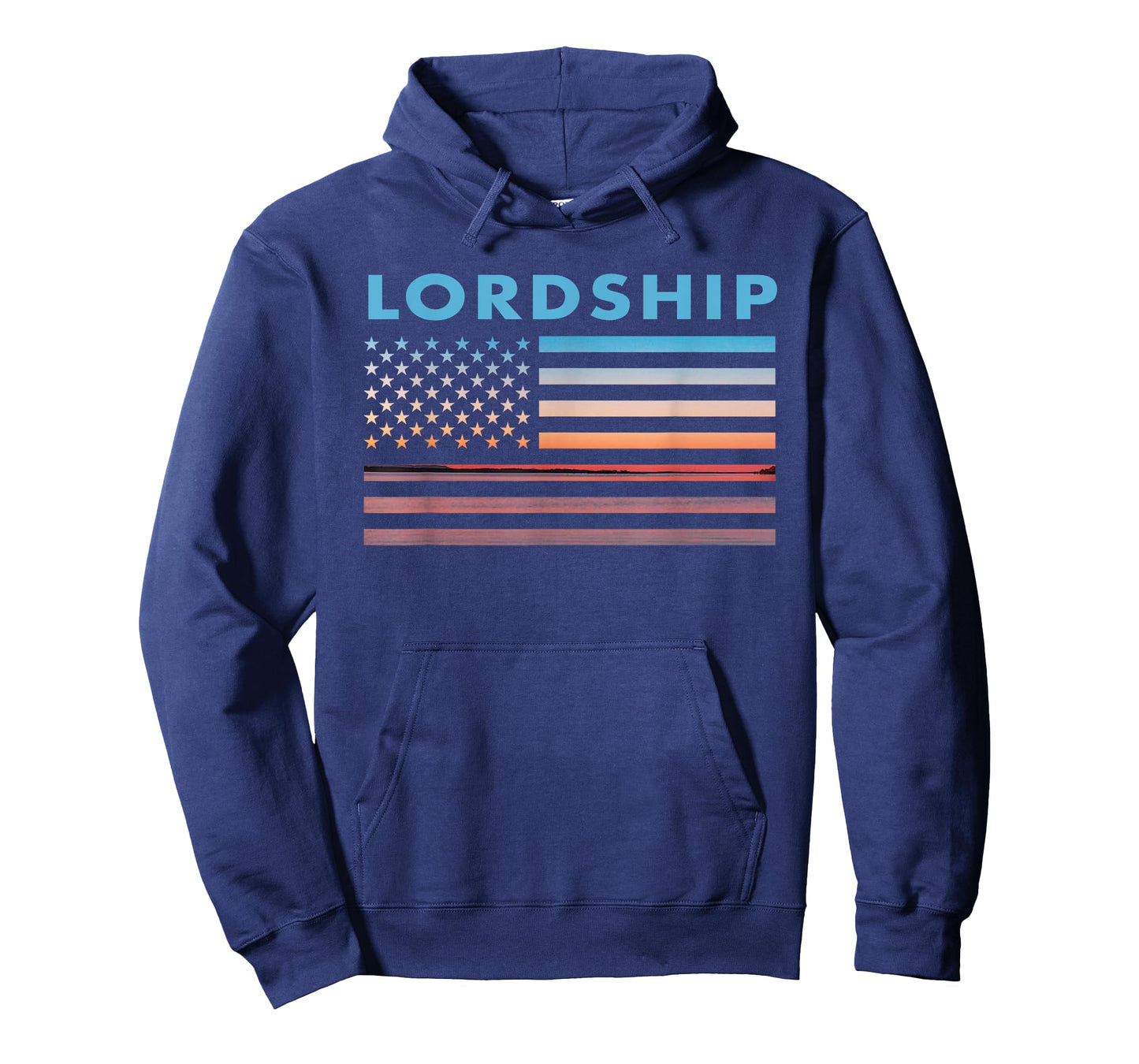 Vintage Sunset American Flag Lordship, Connecticut Women Men T-Shirt