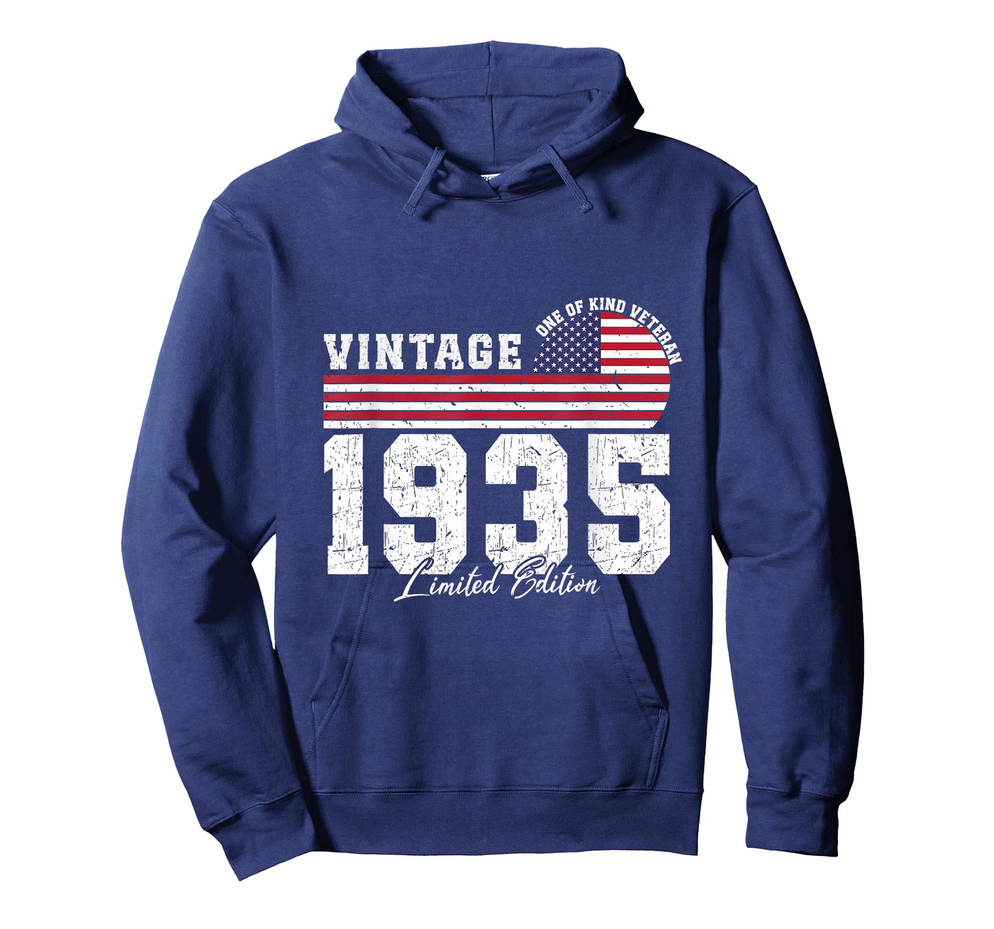 Vintage 1935 Birthday American Flag Patriotic Veterans Day T-Shirt