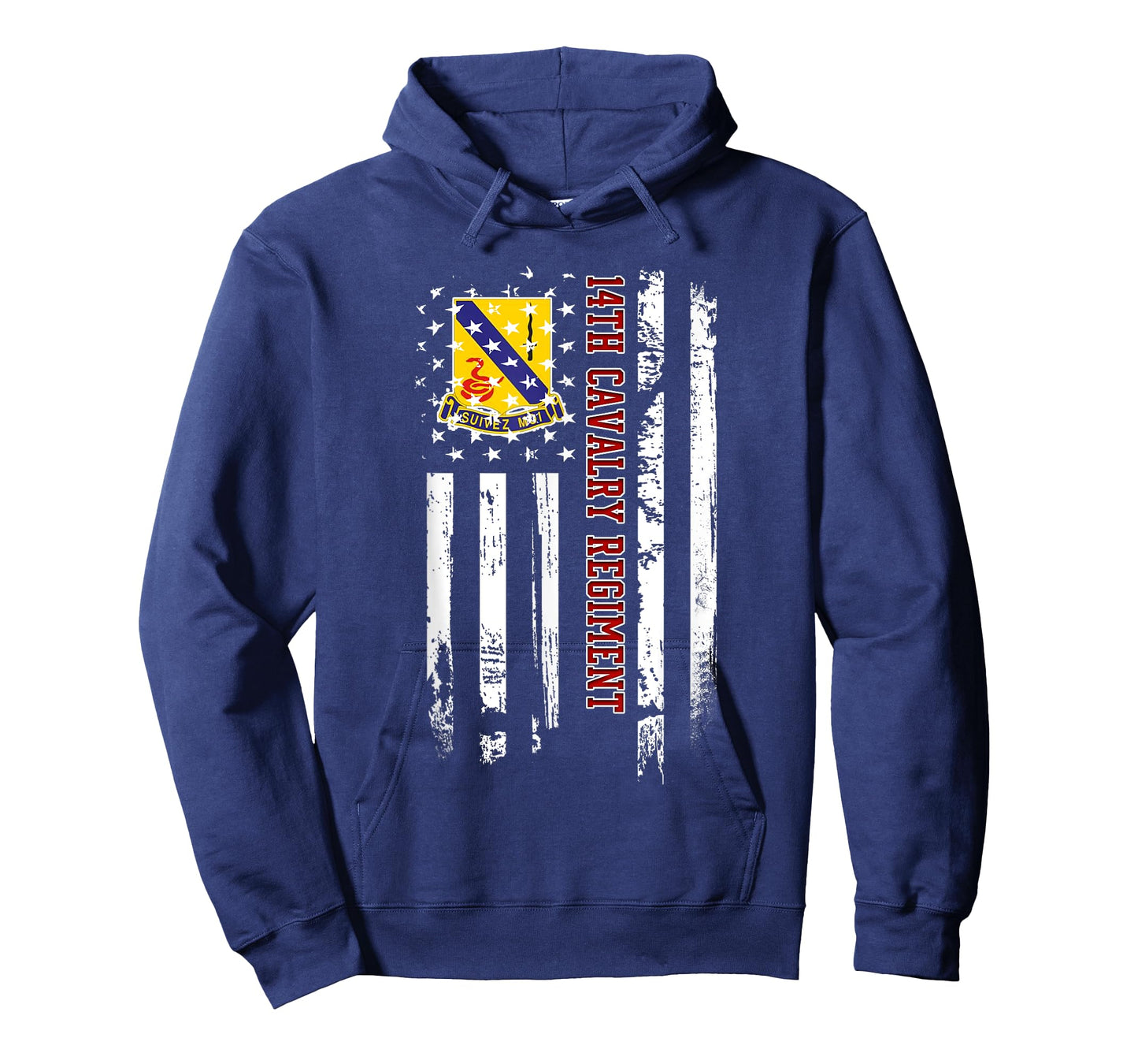 14th Cavalry Regiment Veteran USA Flag Veterans Day Xmas T-Shirt