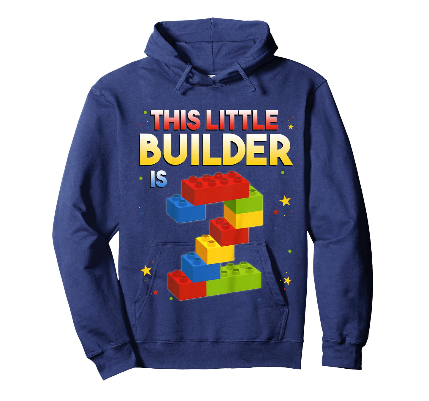 2 Years Old Builder Boy Girl Gift Building Blocks Birthday T-Shirt