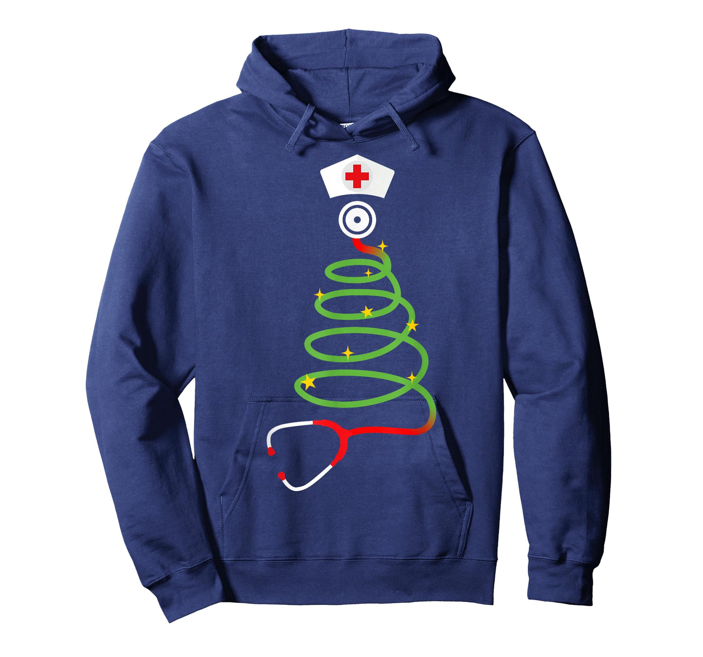 Funny christmas tree with stethoscope nurse hospital xmas T-Shirt