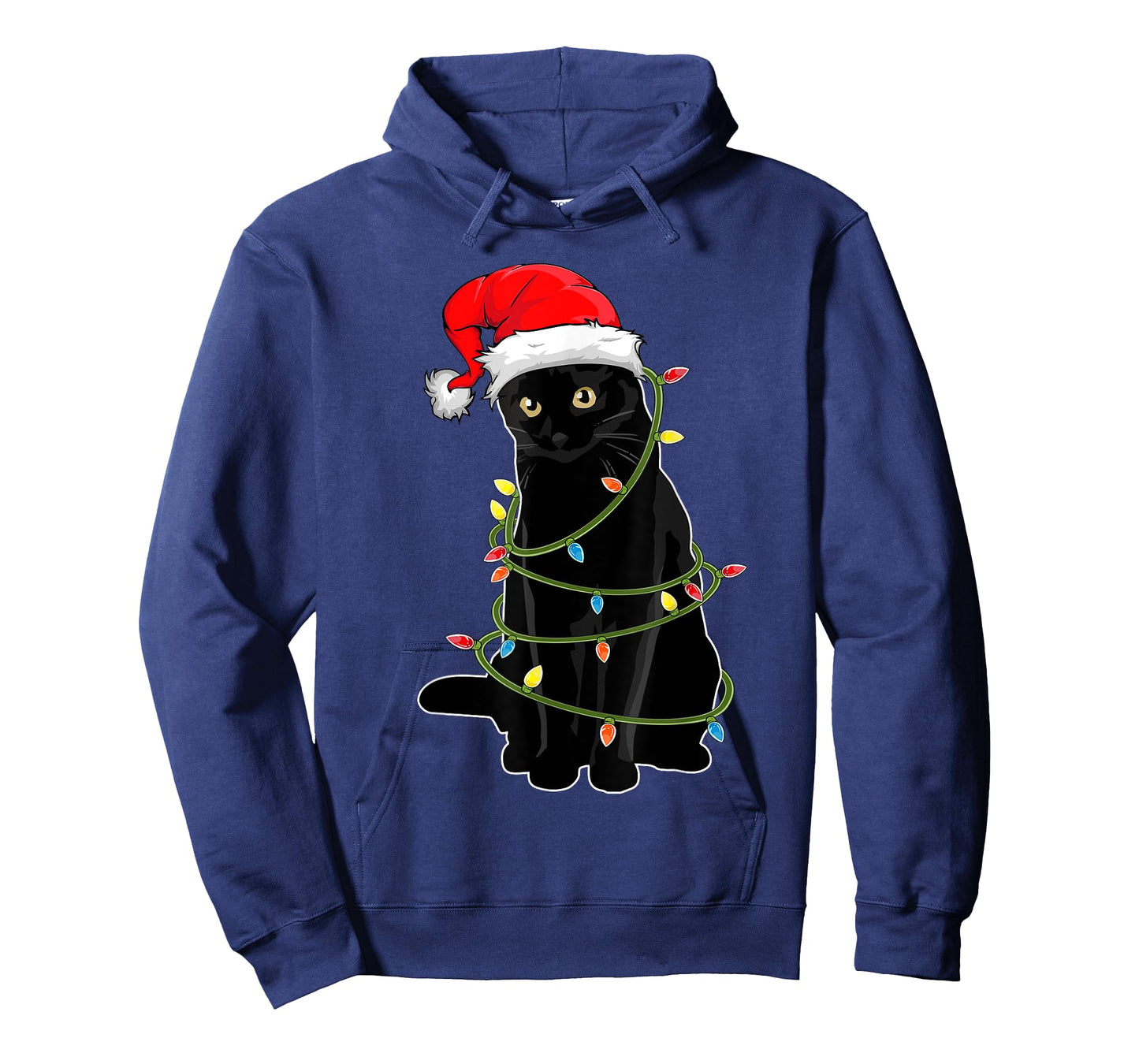 Christmas Cat Shirt For Men Black Cat Christmas Pajama Women T-Shirt