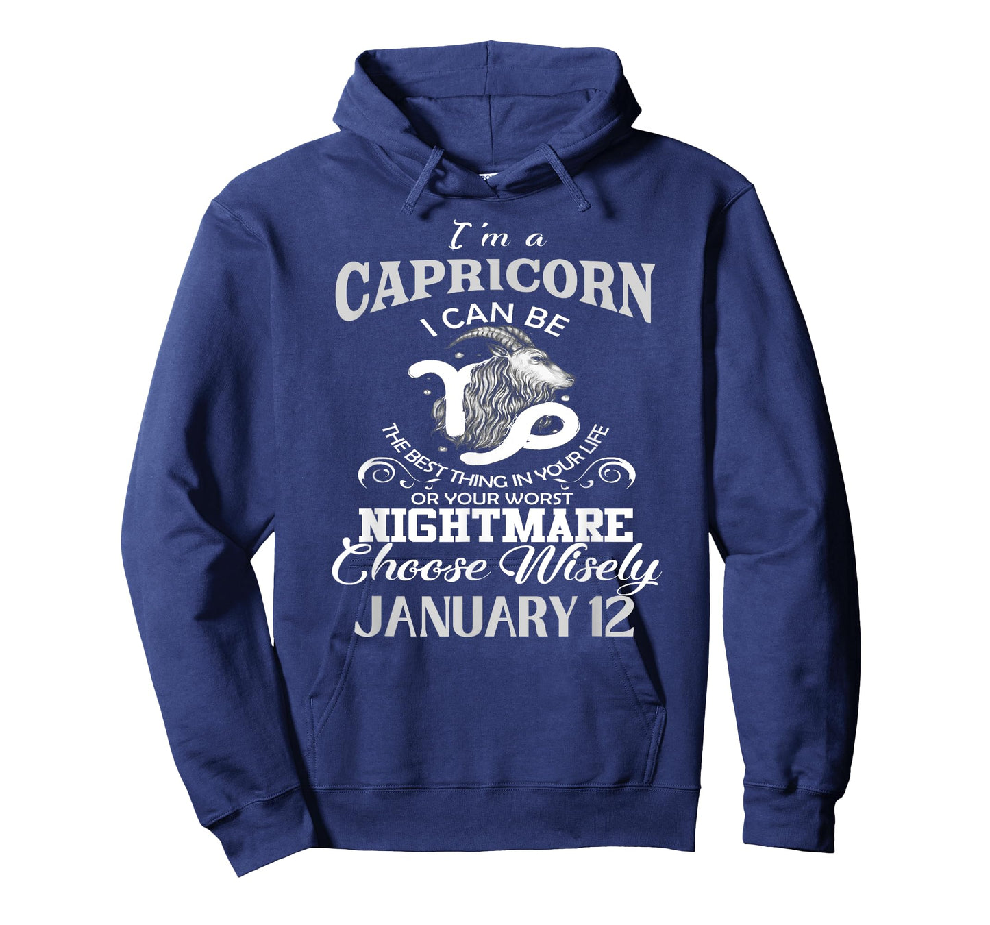 Capricorn Zodiac Sign January 12 For Men and Women Birthday T-Shirt