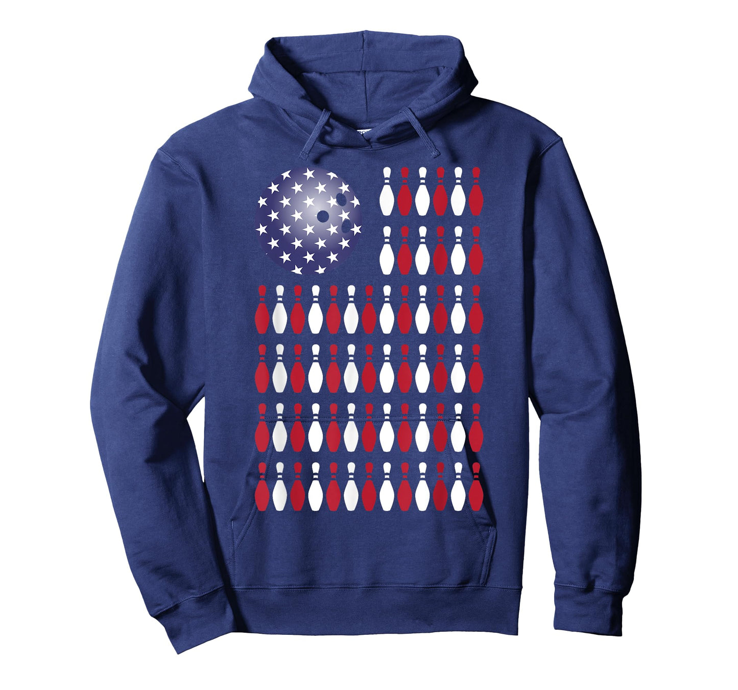 Bowling American Flag Bowler America Bowling Pins Bowl Gift T-Shirt