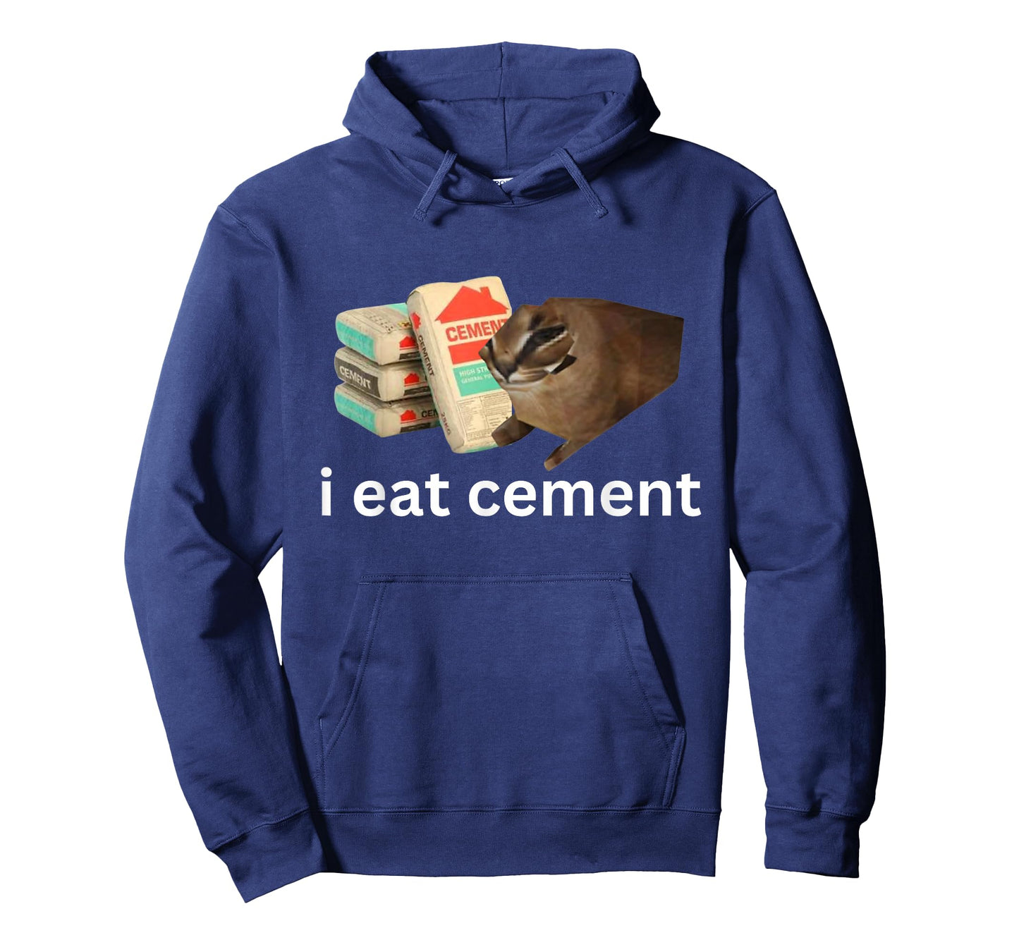 I Eat Cement Funny Cursed Cat Unhinged Meme T-Shirt