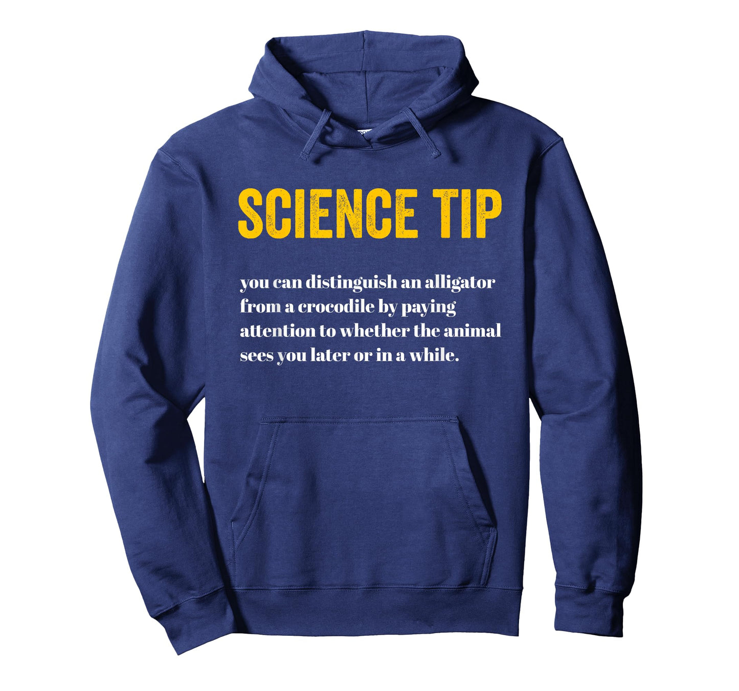 Crocodile Alligator Funny Science Tip alligator T-Shirt, Small, Black