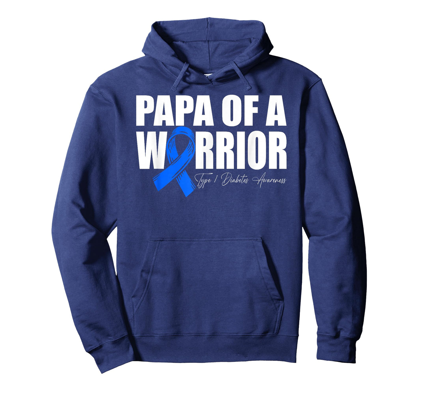 Papa of A Warrior Type 1 Diabetes Awareness Wear Blue T-Shirt