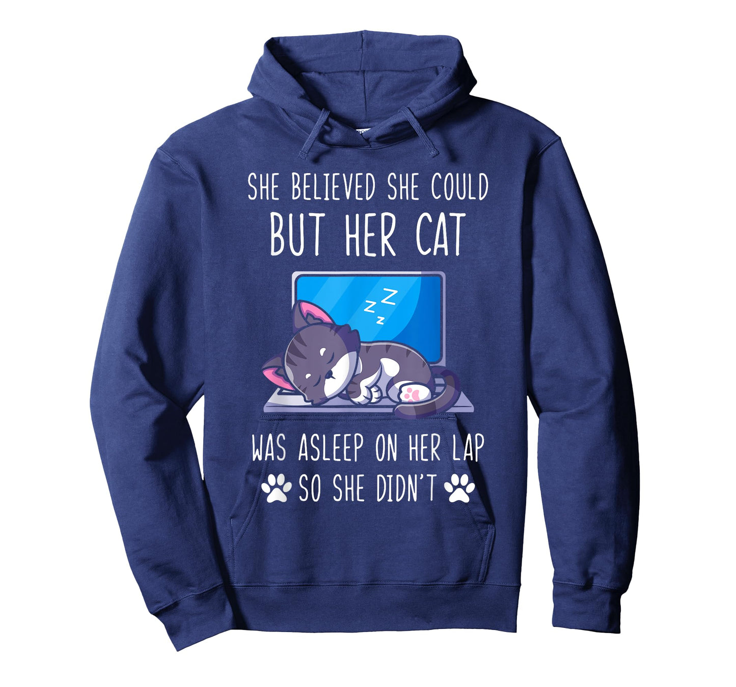 She Believed She Could, But Her Cat Was Asleep on Her Lap T-Shirt