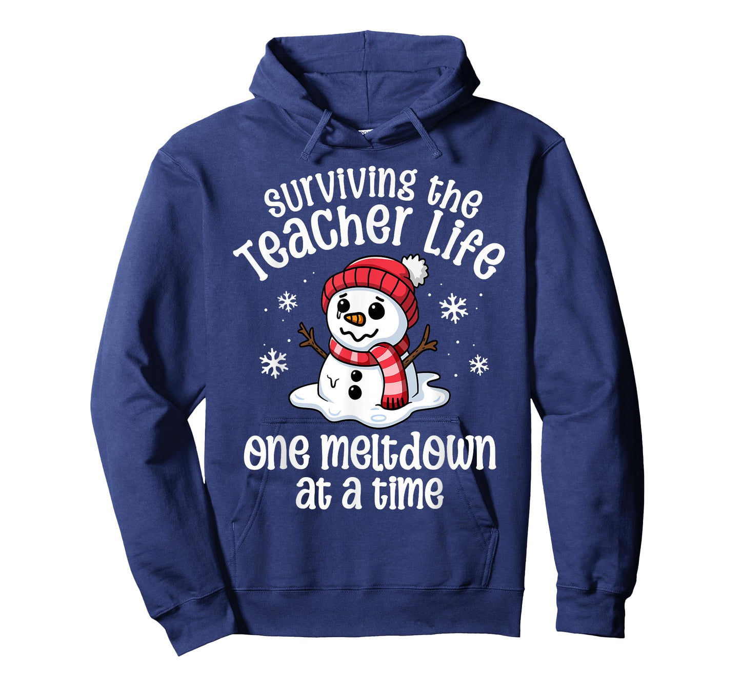 Teacher Christmas One Meltdown At A Time Snowman Winter T-Shirt
