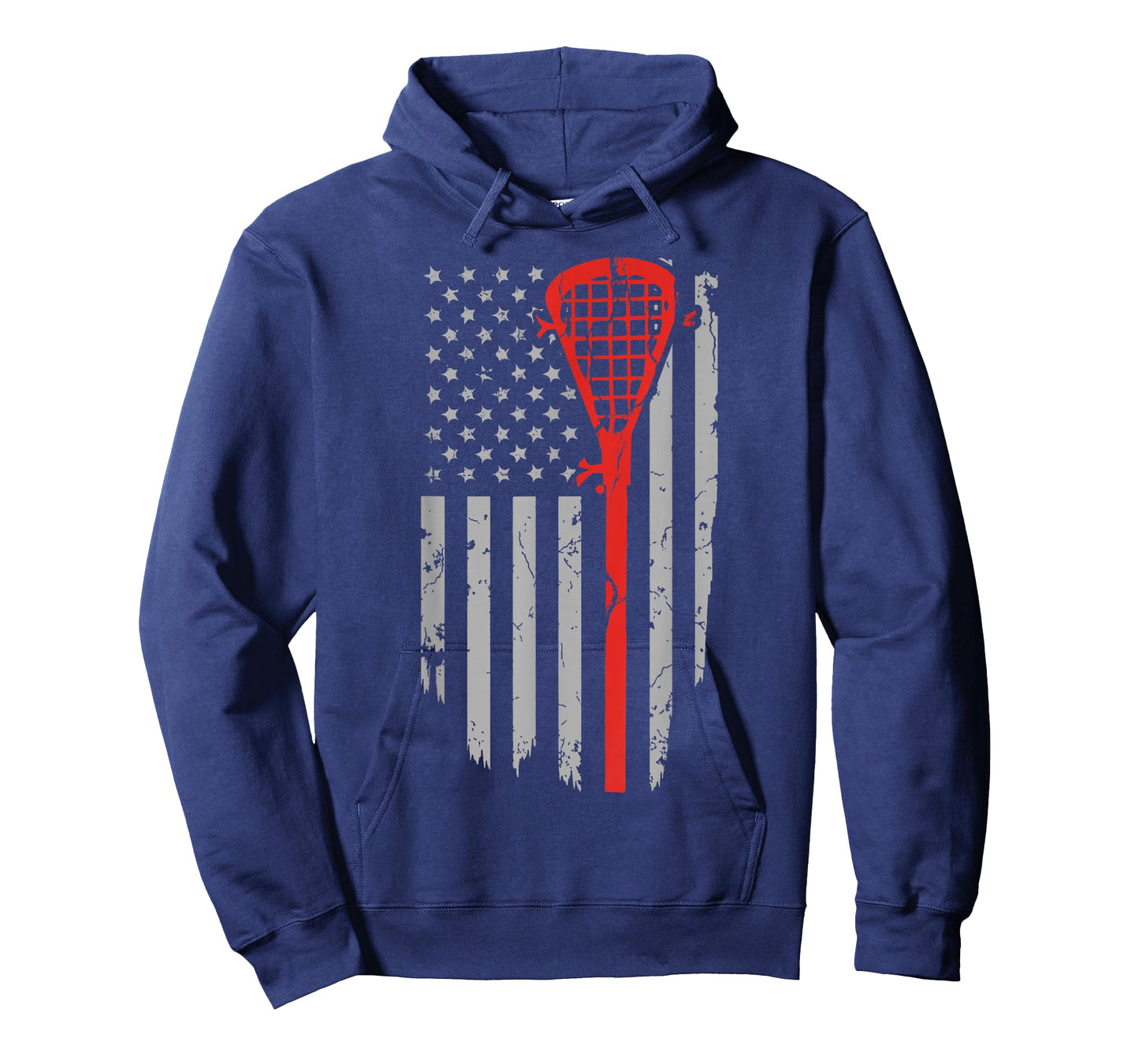 Vintage American Flag Lacrosse Youth Apparel, Boys Men USA T-Shirt