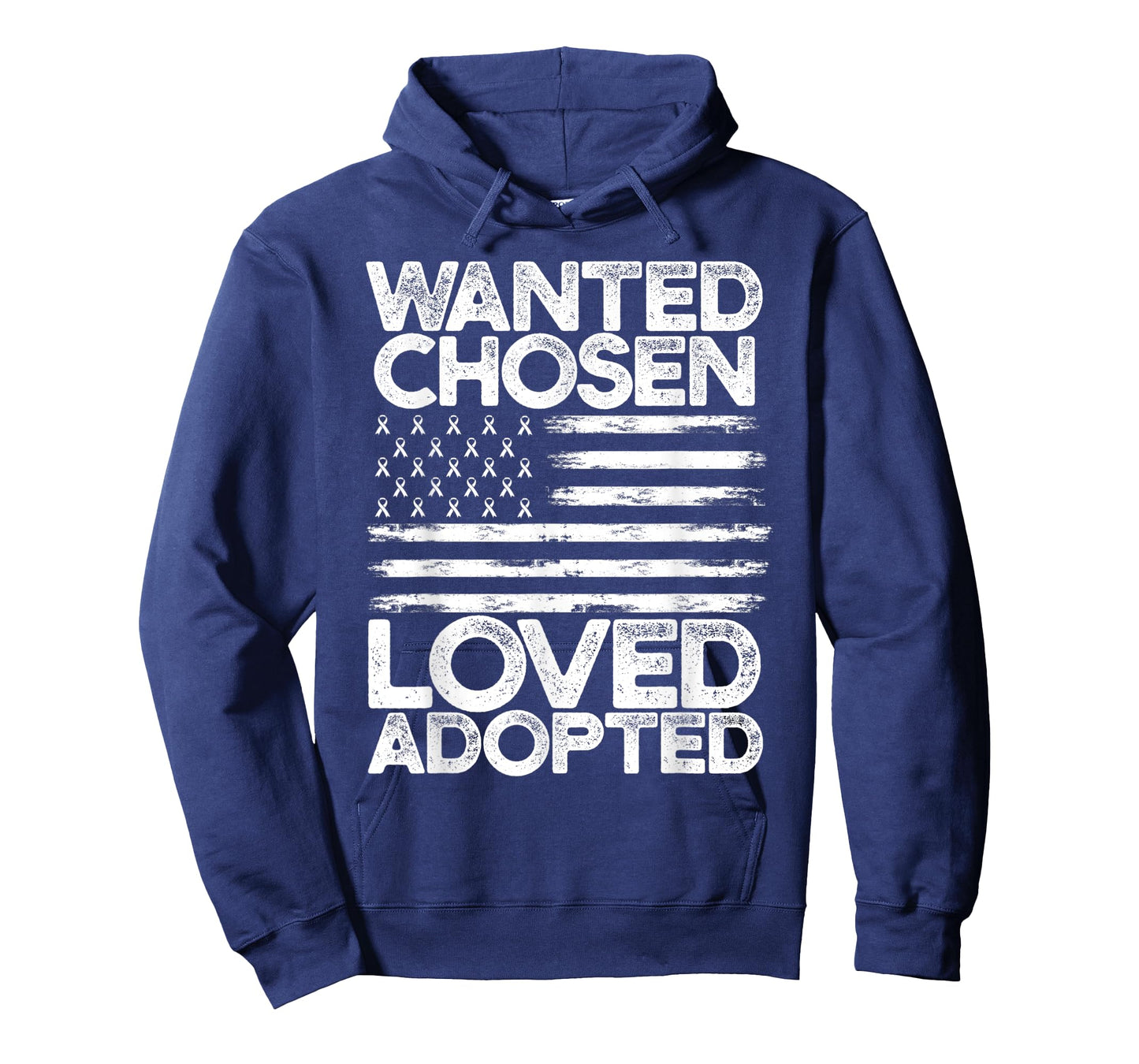 Wanted Chosen Loved Adopted Adoption Awareness Flag Ribbon T-Shirt