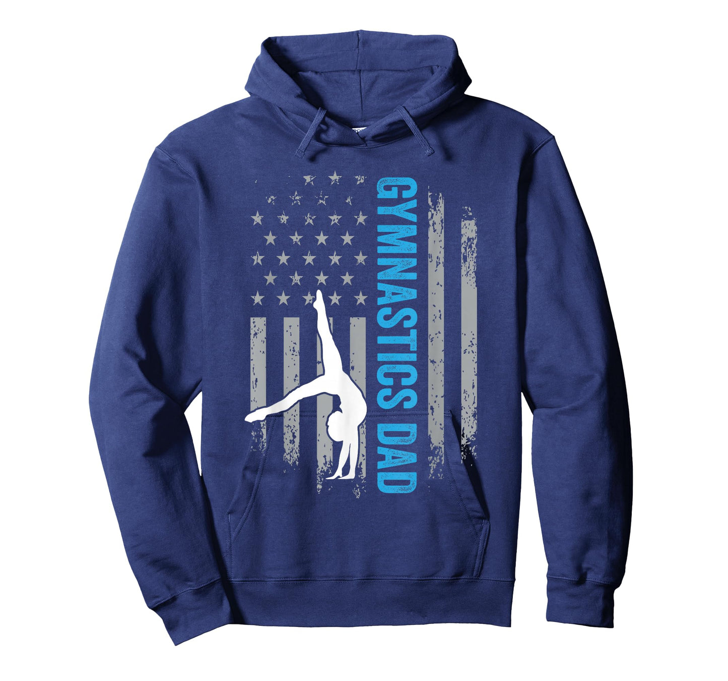 Gymnastics Dad Gymnast Father Parent American Flag Sports T-Shirt