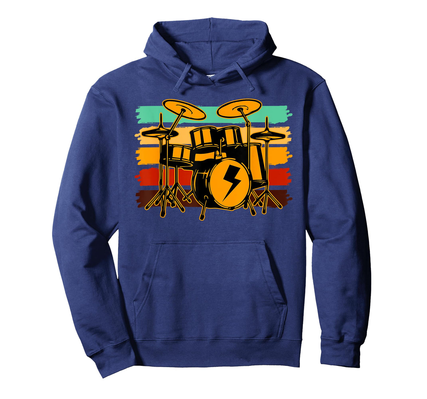 Drummer Drums Lover Kit Trap Set Snare Bass Hi-Hat Retro T-Shirt