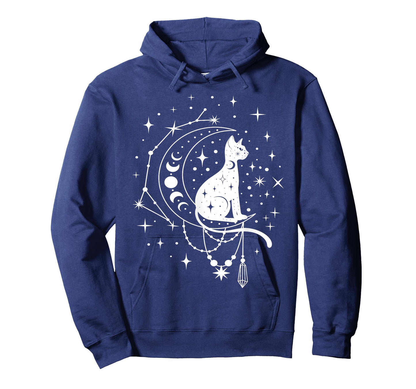 Celestial Cat, Crescent Moon, Star Constellation, Astrology T-Shirt