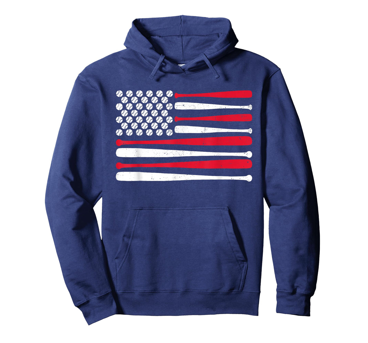 American Flag Baseball USA Vintage Baseball Sport Fan T-Shirt