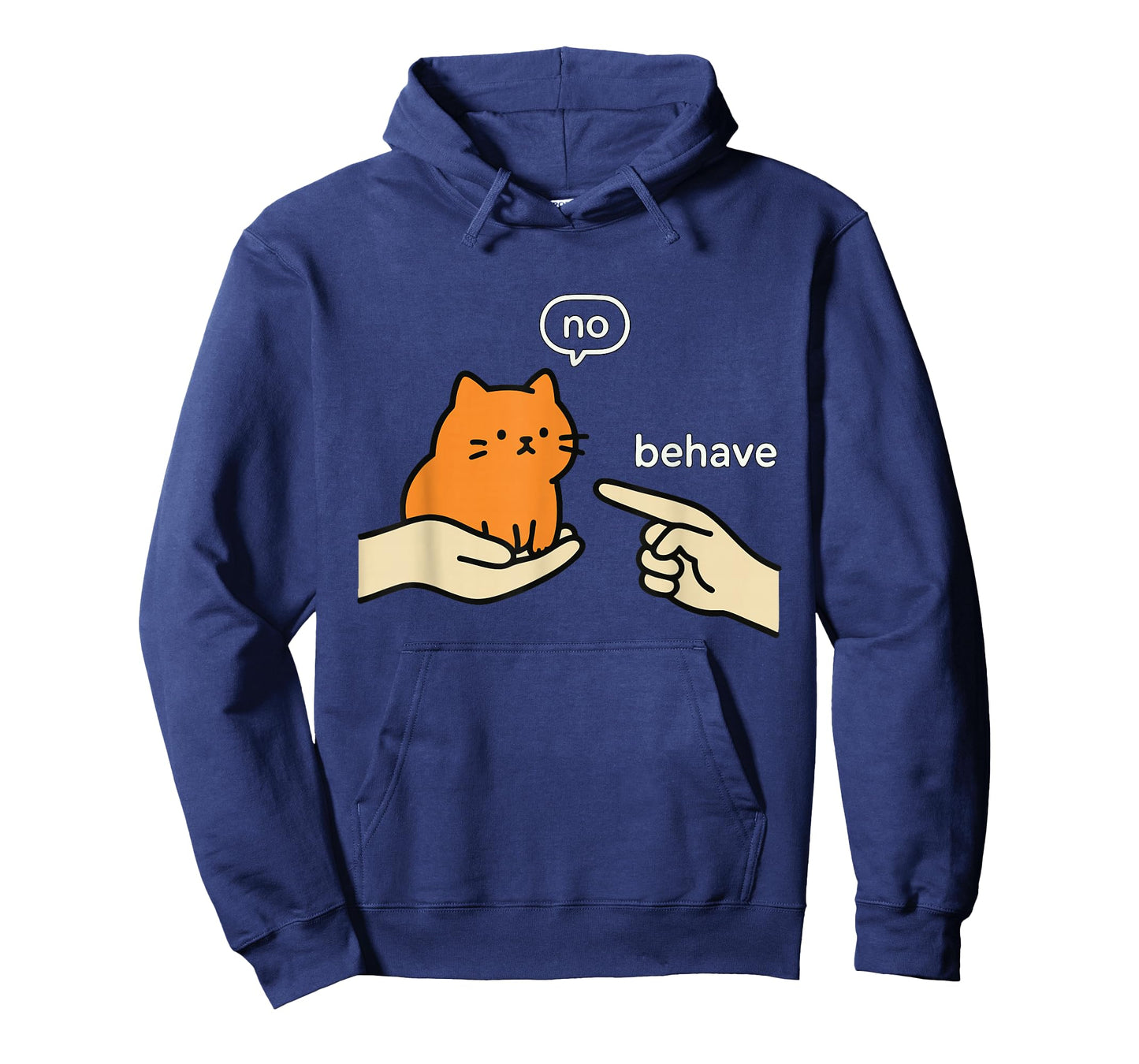 Behave No Funny Dishonest Liar Orange Cat Meme Cartoon T-Shirt