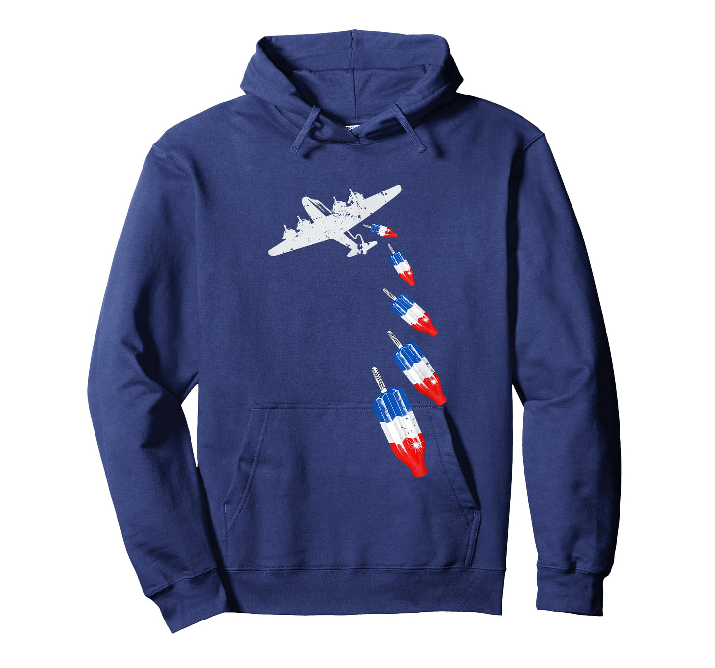 Vintage Bomb Pops Ice Cream American Flag Remembrance Day T-Shirt