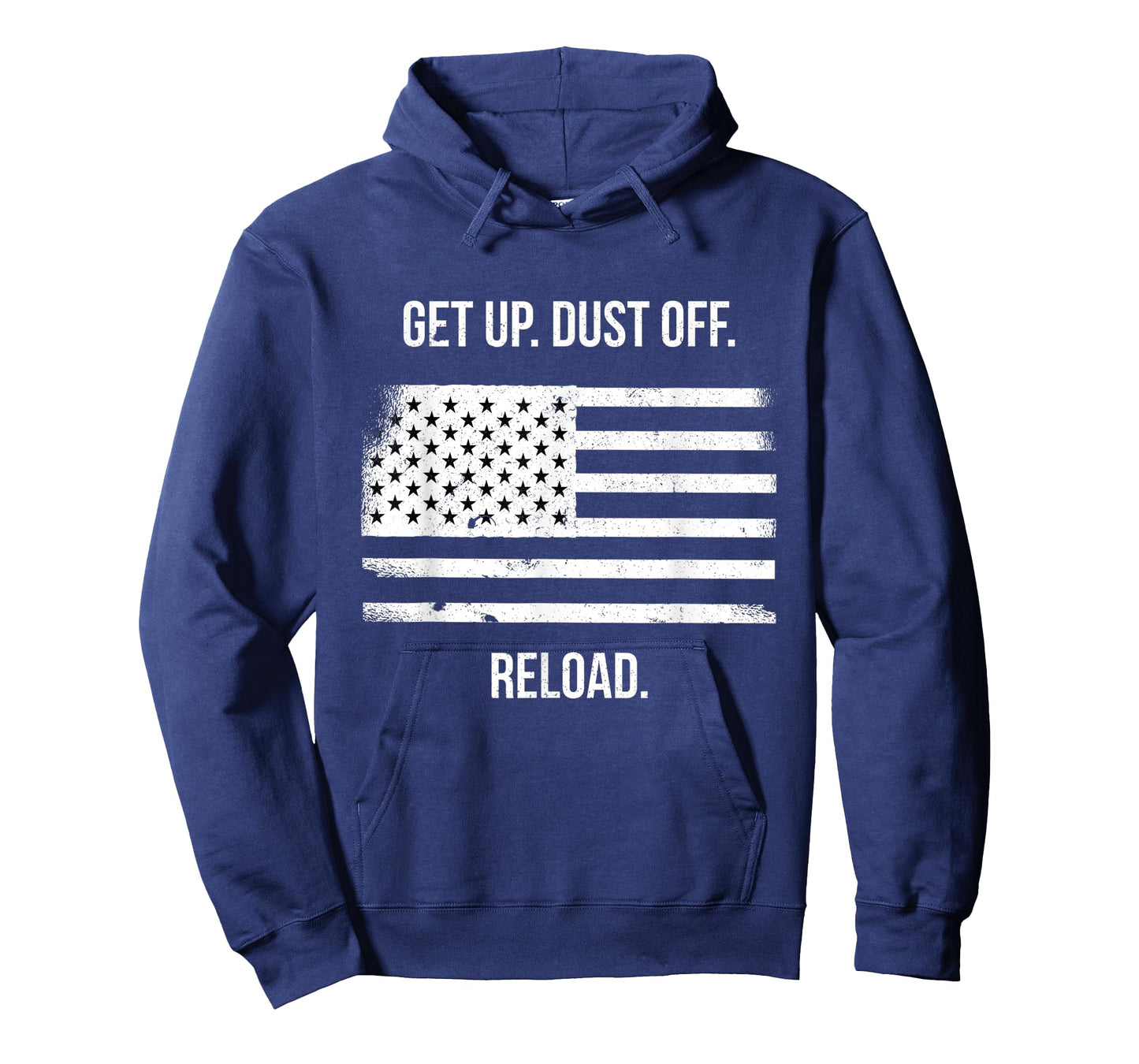 US American Flag Vintage Distressed Get Up Dust Off Reload T-Shirt
