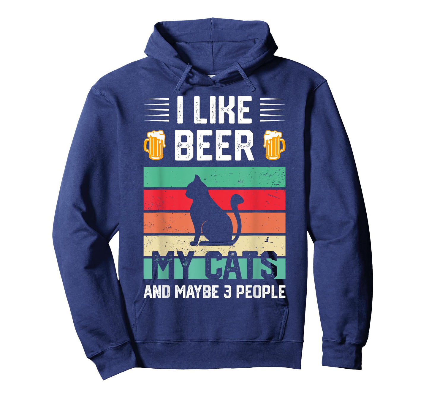 I Like Beer And My Cats And Maybe 3 People Funny T-Shirt