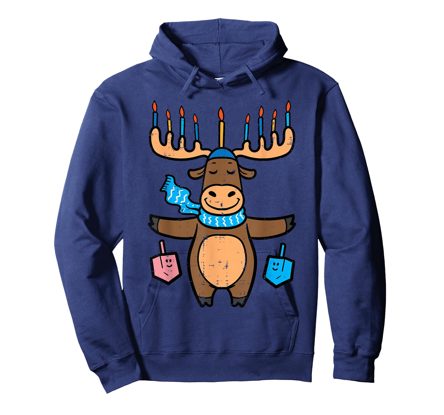 Hanukkah Moose Menorah Antler Chanukah Boys Kids Women Men T-Shirt