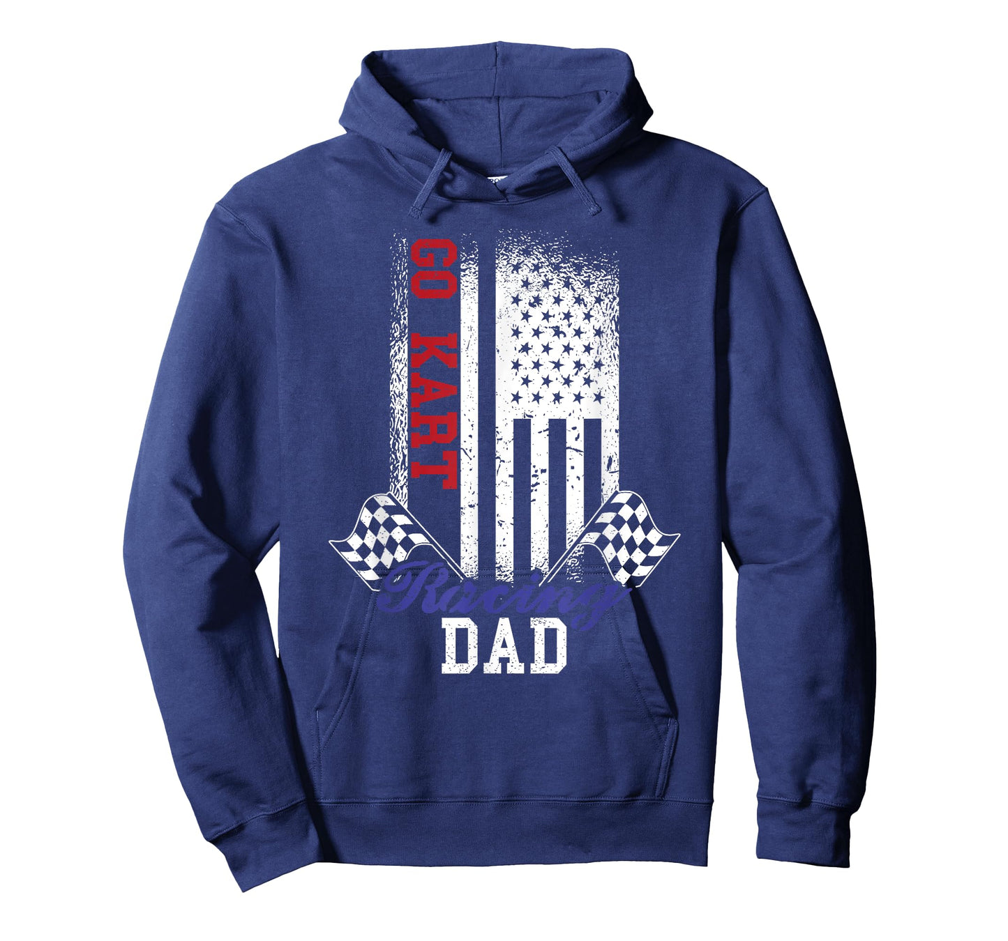 American Flag Go Kart Racing Race Dad Flag Design T-Shirt