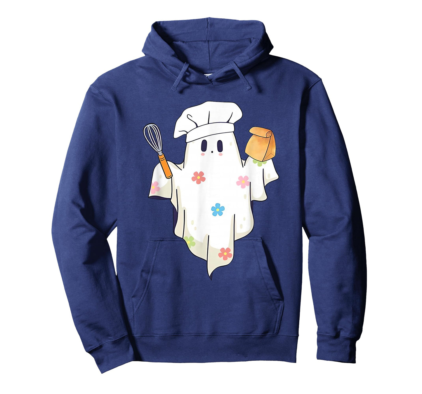 Cute Little Ghost Chef Funny Lunch Lady Cafeteria Costume T-Shirt