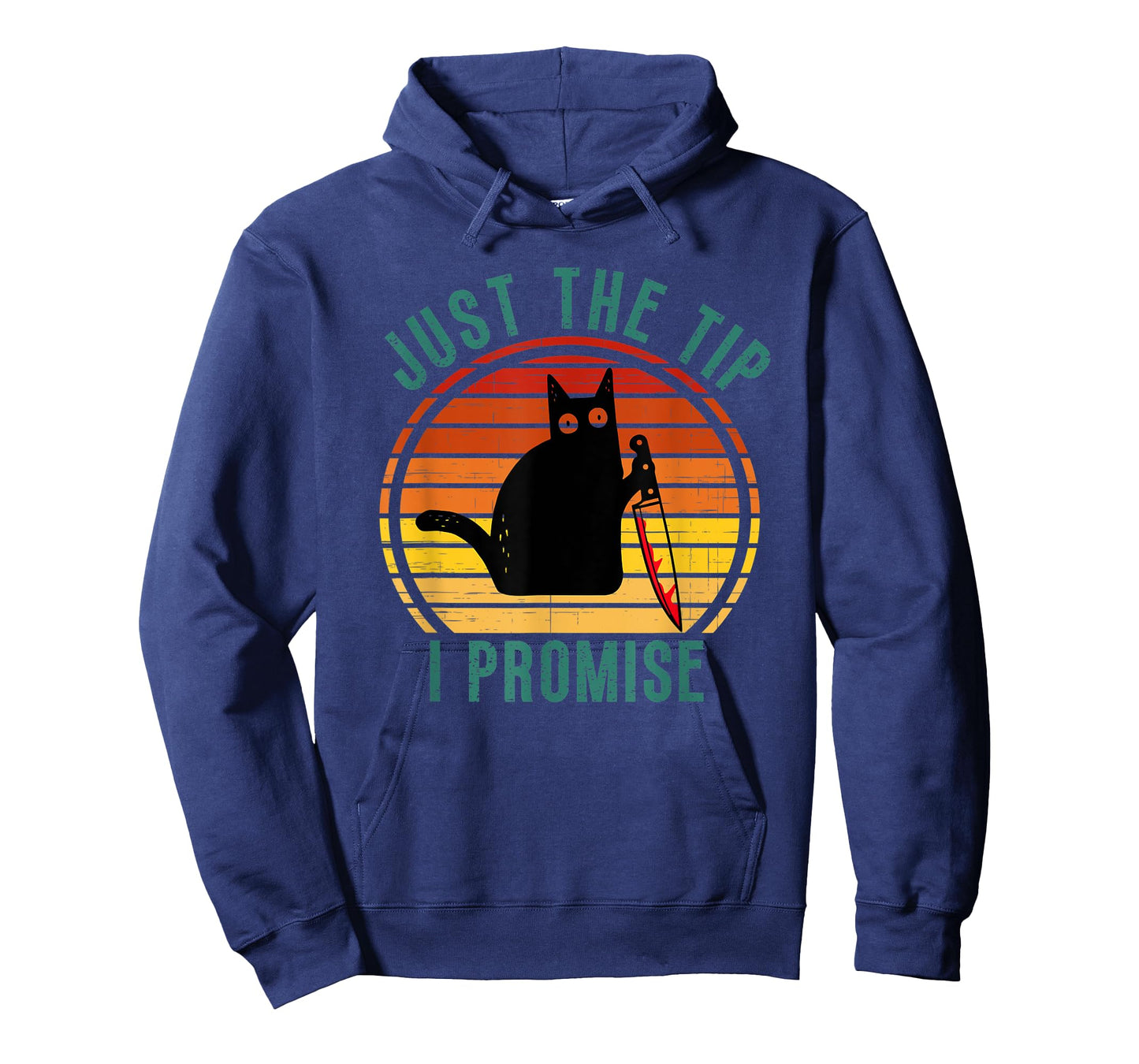 Halloween Creepy Cat Just The Tip I Promise Cat With Knife T-Shirt for Men Women