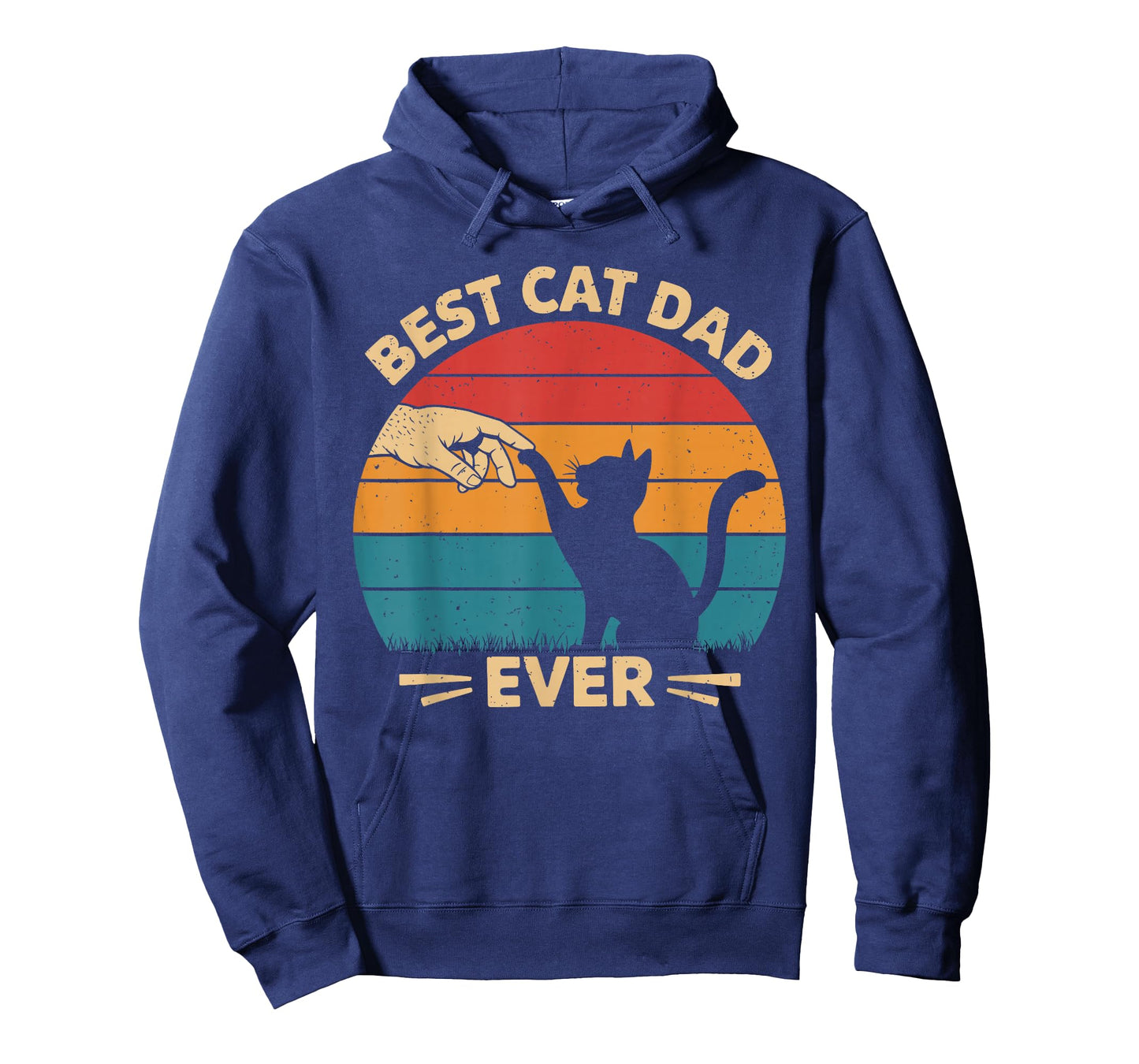 Best Cat Dad Ever | Retro Funny Cat Owner Lover Fathers Day T-Shirt