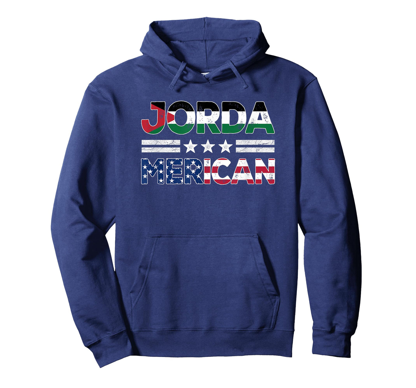 JordaMerican Half Jordanian American Flag US Dual Citizen T-Shirt for Women Men
