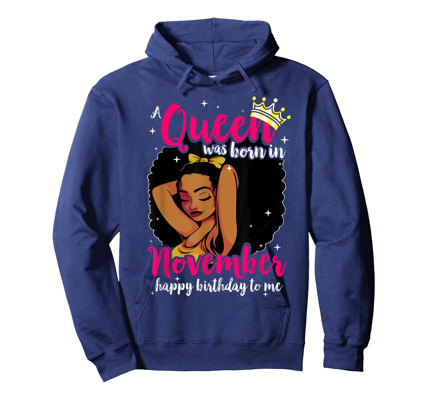 Afro Diva A Queen was Born in November Happy Birthday to Me T-Shirt