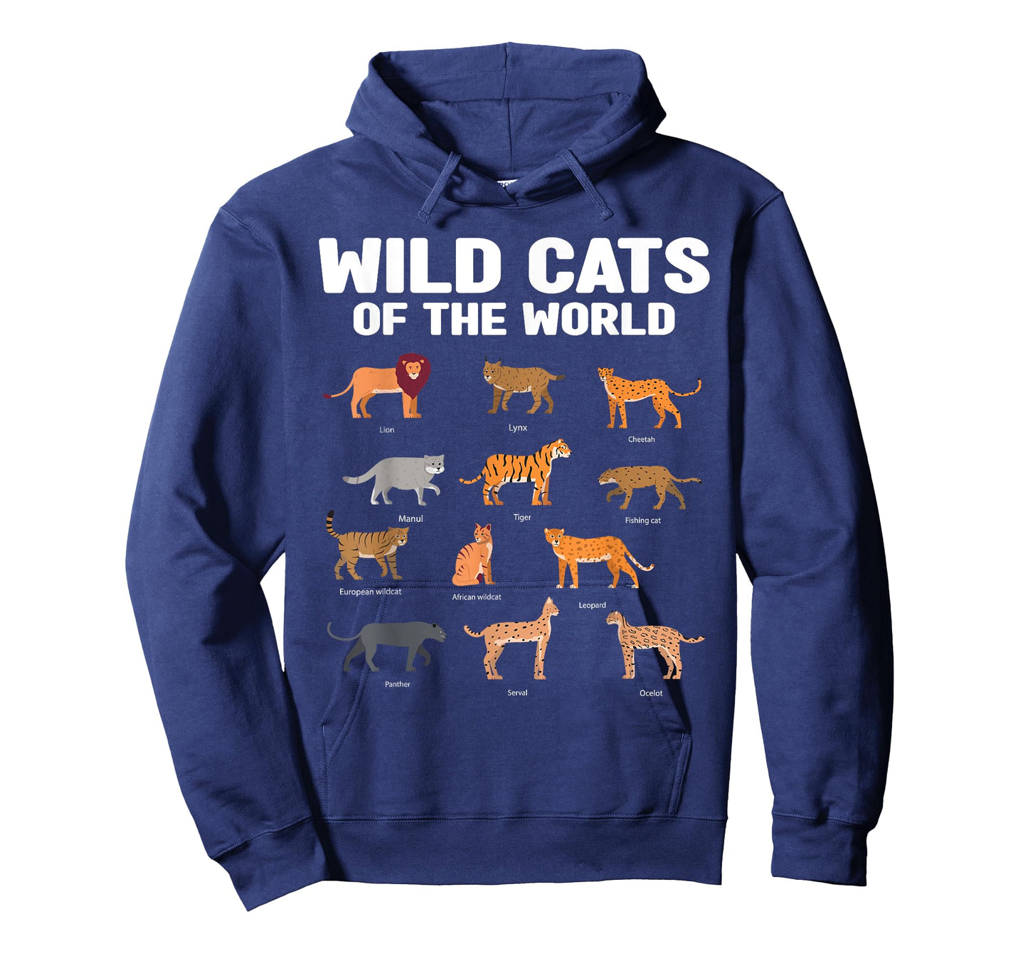 wild cats of the world lion tiger T-Shirt
