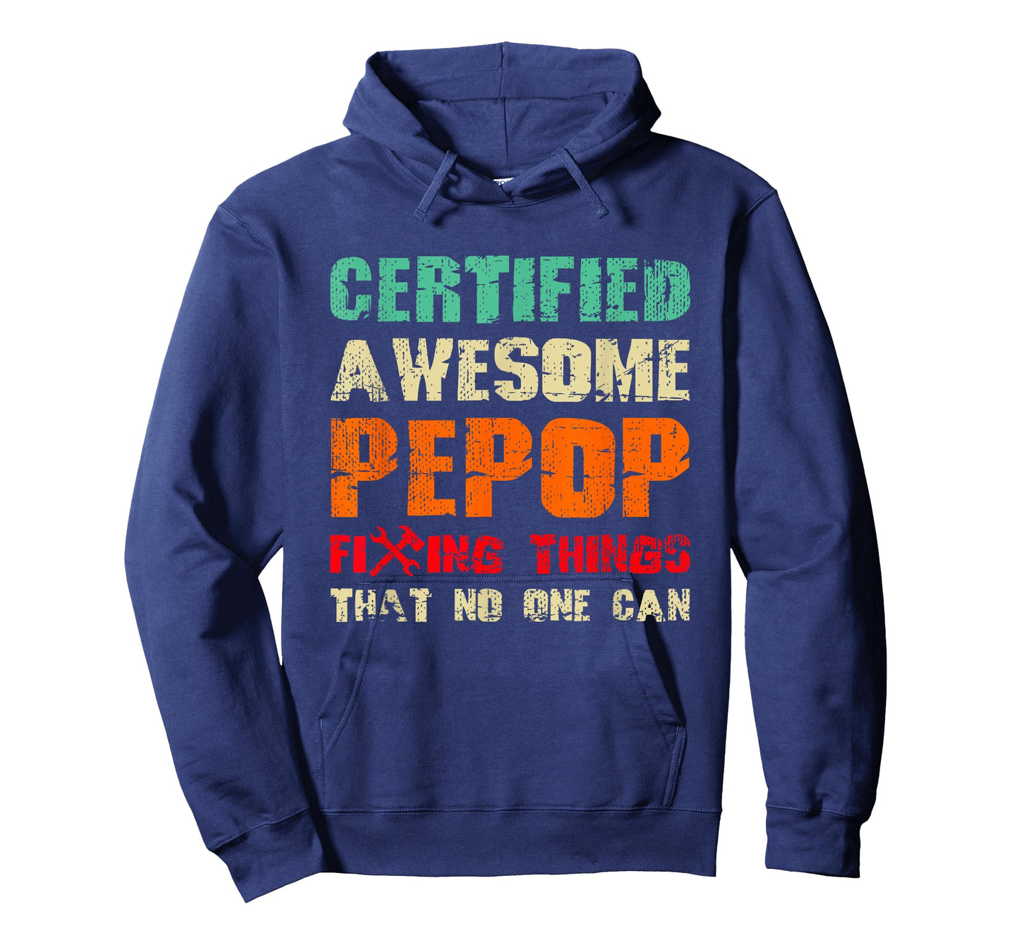 Awesome Pepop Grandpa Fixing Things Funny Quote Retro T-Shirt