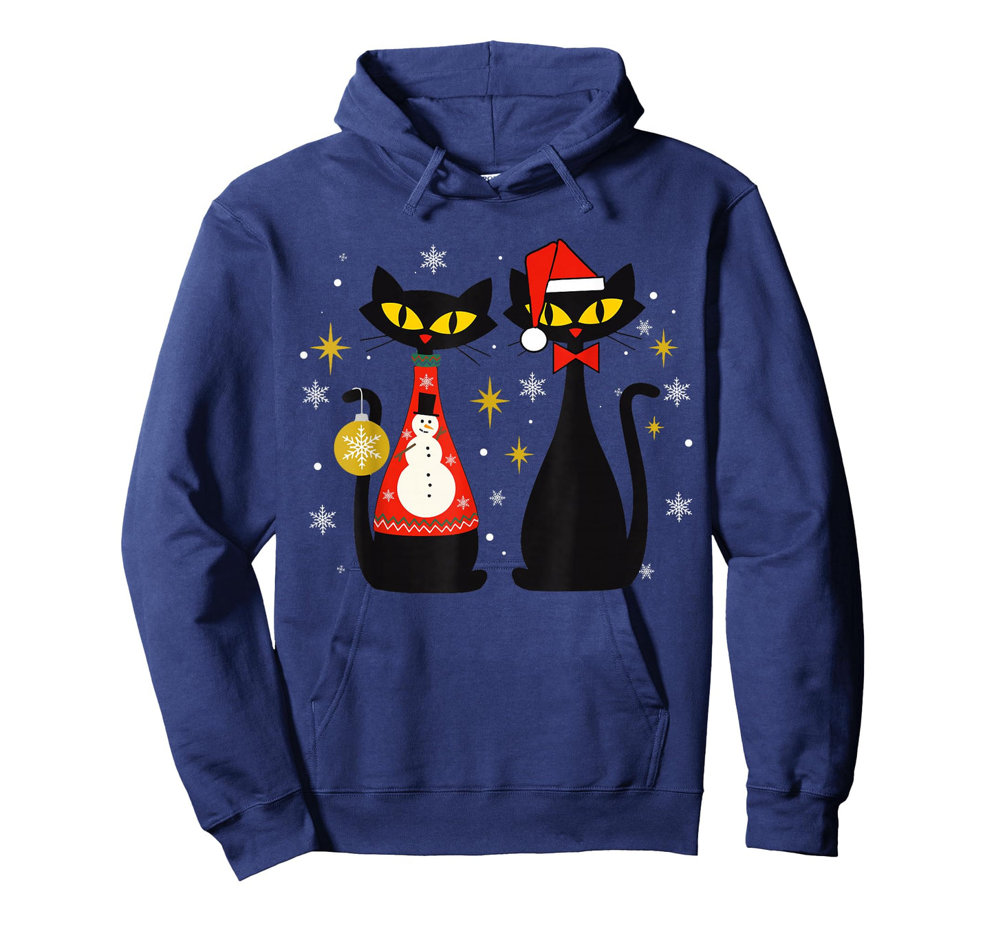 Mid Century Modern Look Cats Christmas Retro 50s 60s Xmas T-Shirt