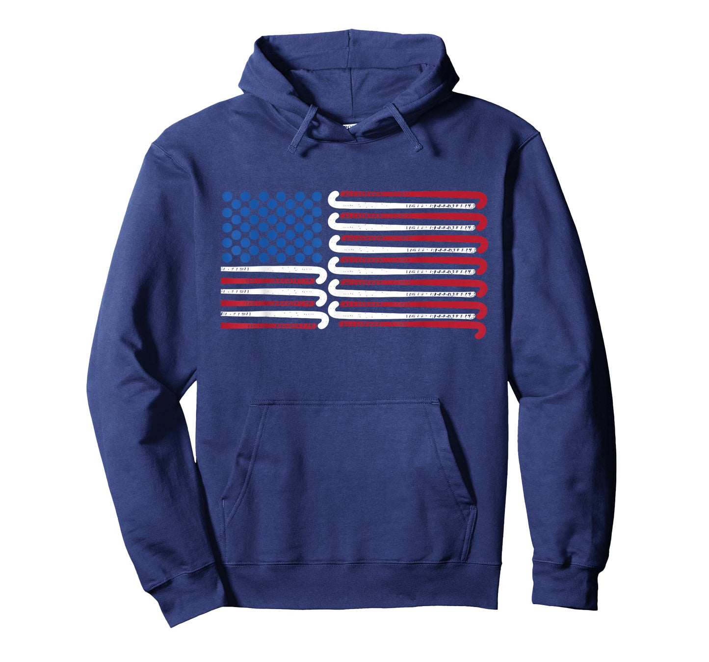 Field Hockey American Flag with Blue Balls for Stars T-Shirt