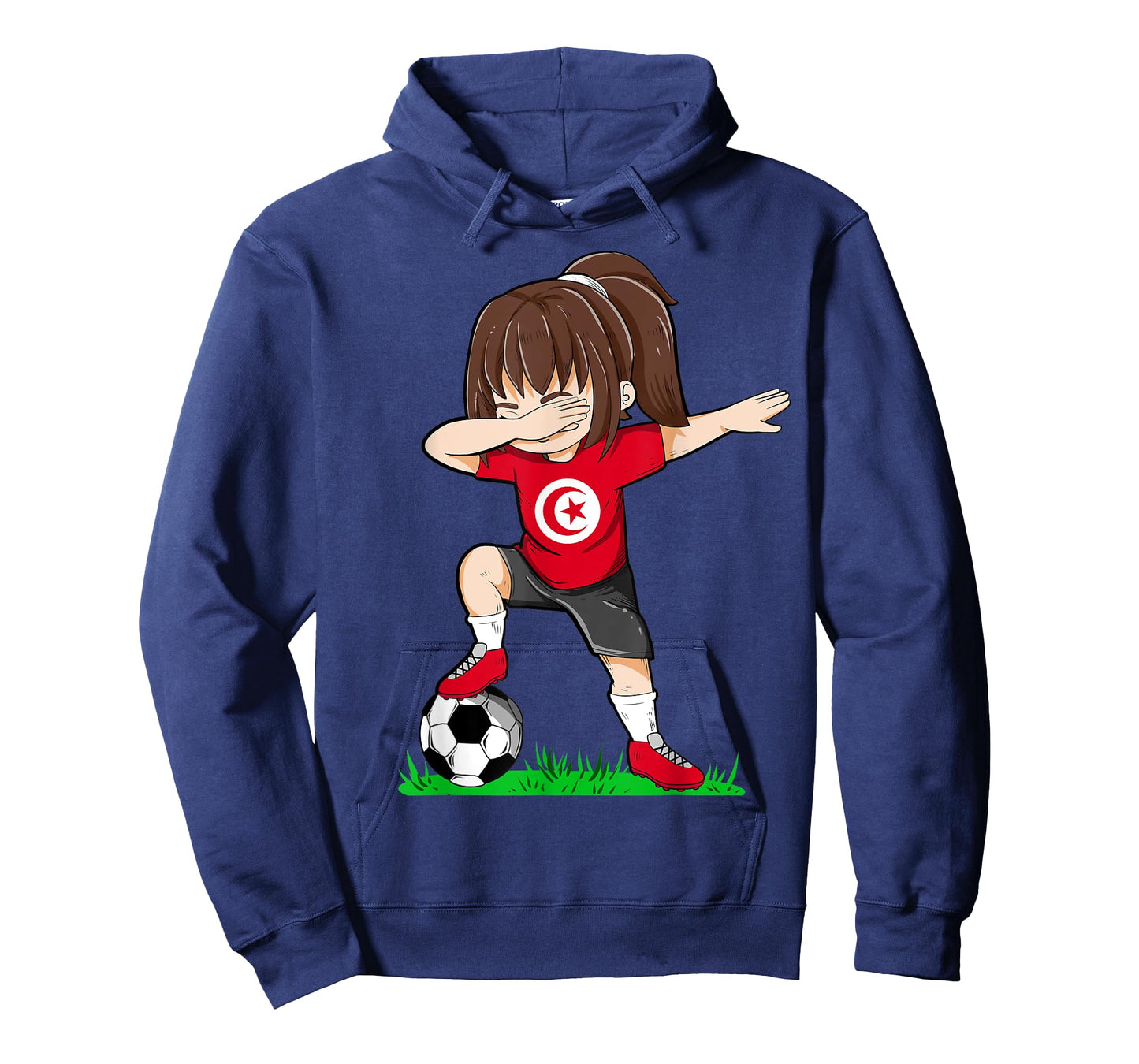 Soccer Tunisia Jersey Shirt Tunisian Flag Football Girls Dab T-Shirt