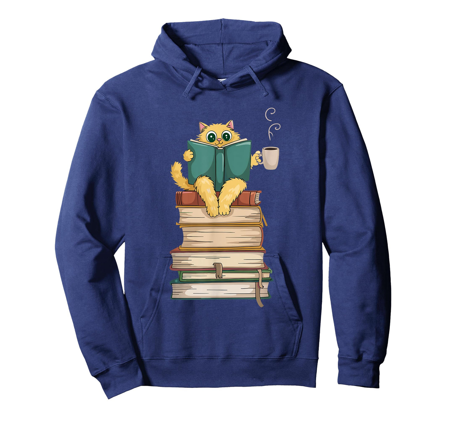 Reading Cat - Funny Book & Tea Lover Gifts Short Sleeve T-Shirt