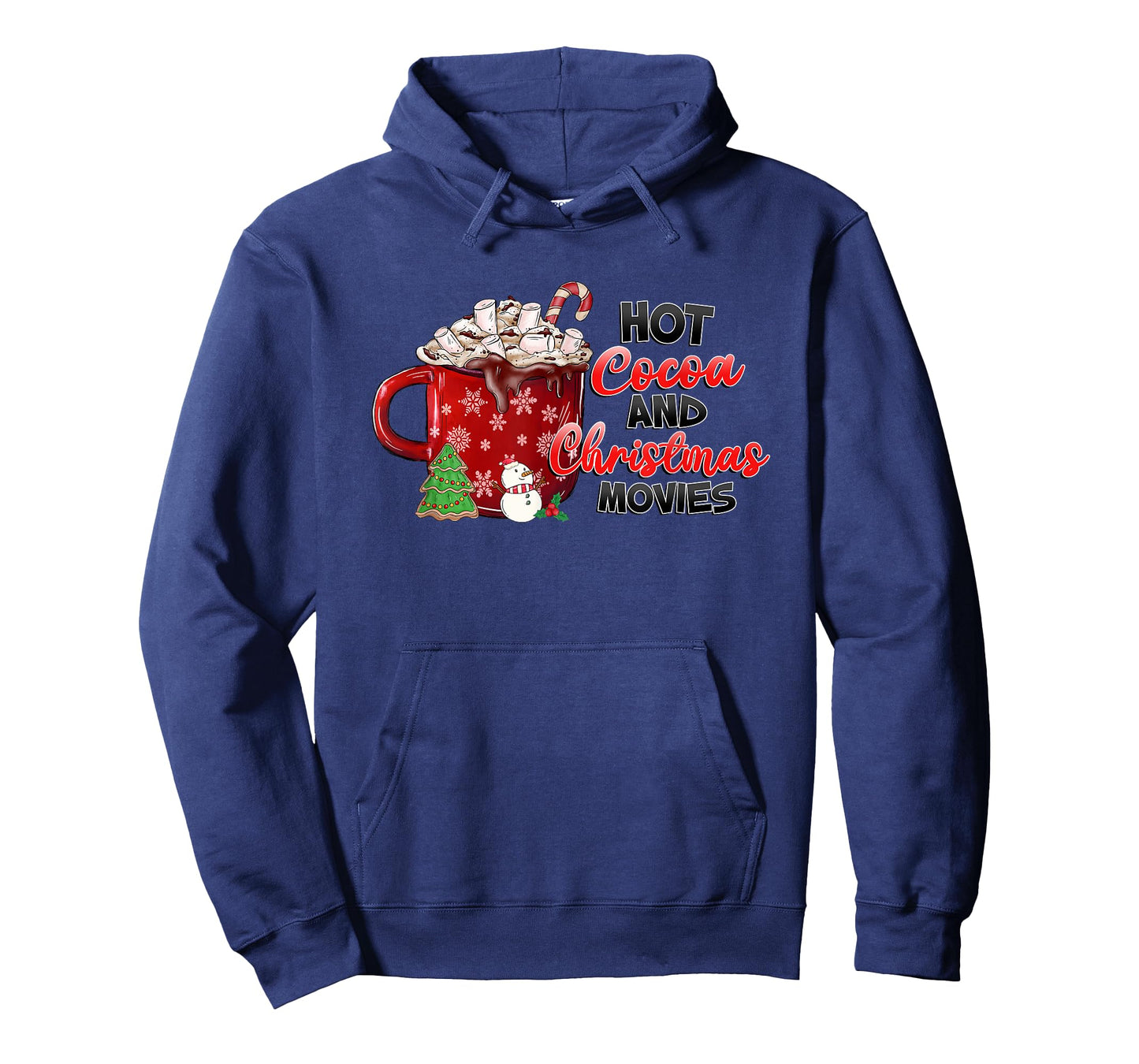 Drink Hot Cocoa And Watch Christmas Movies Top Women Girls T-Shirt