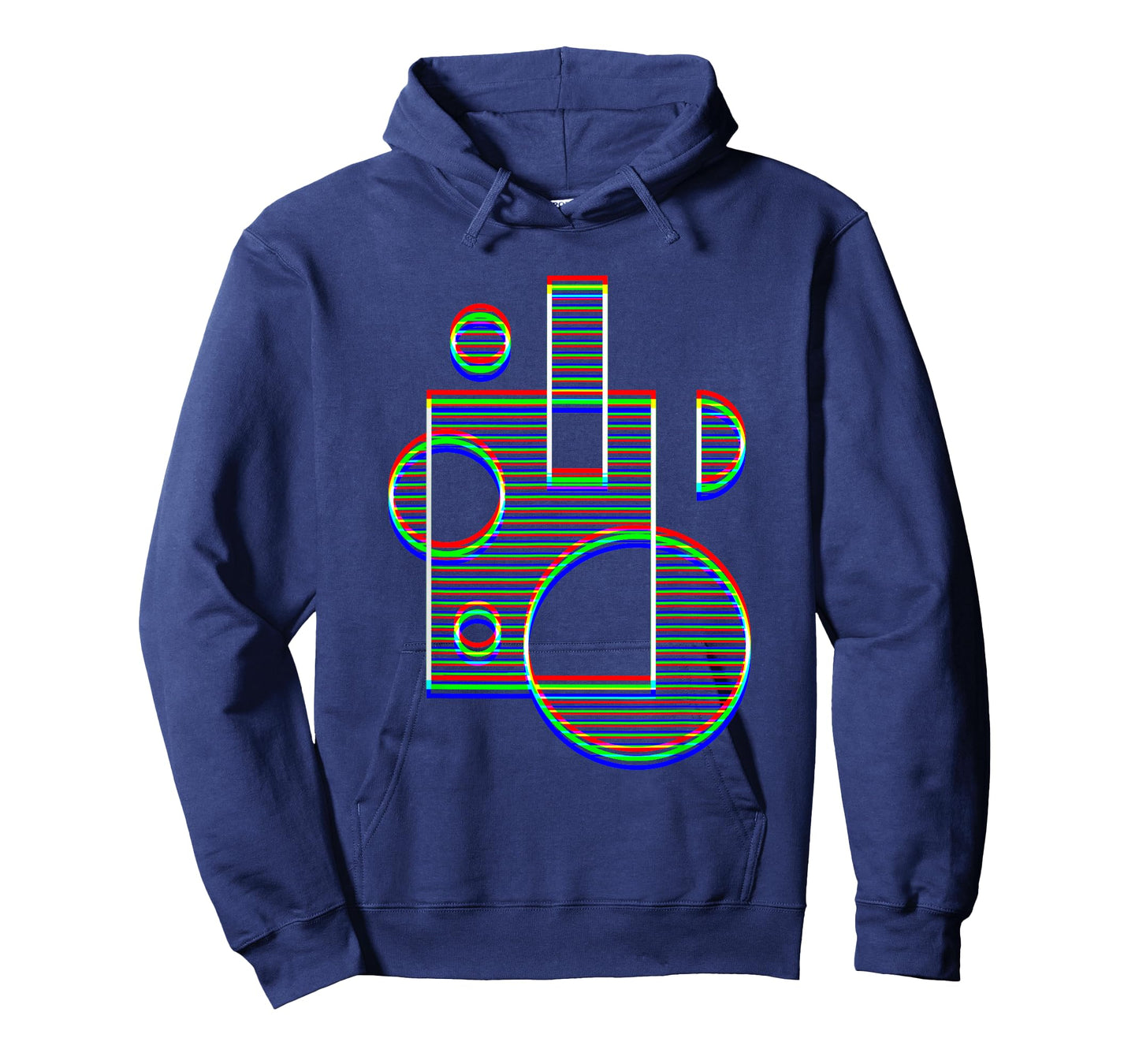 Trippy Geometric Shapes Optical Illusion EDM Abstract Art T-Shirt