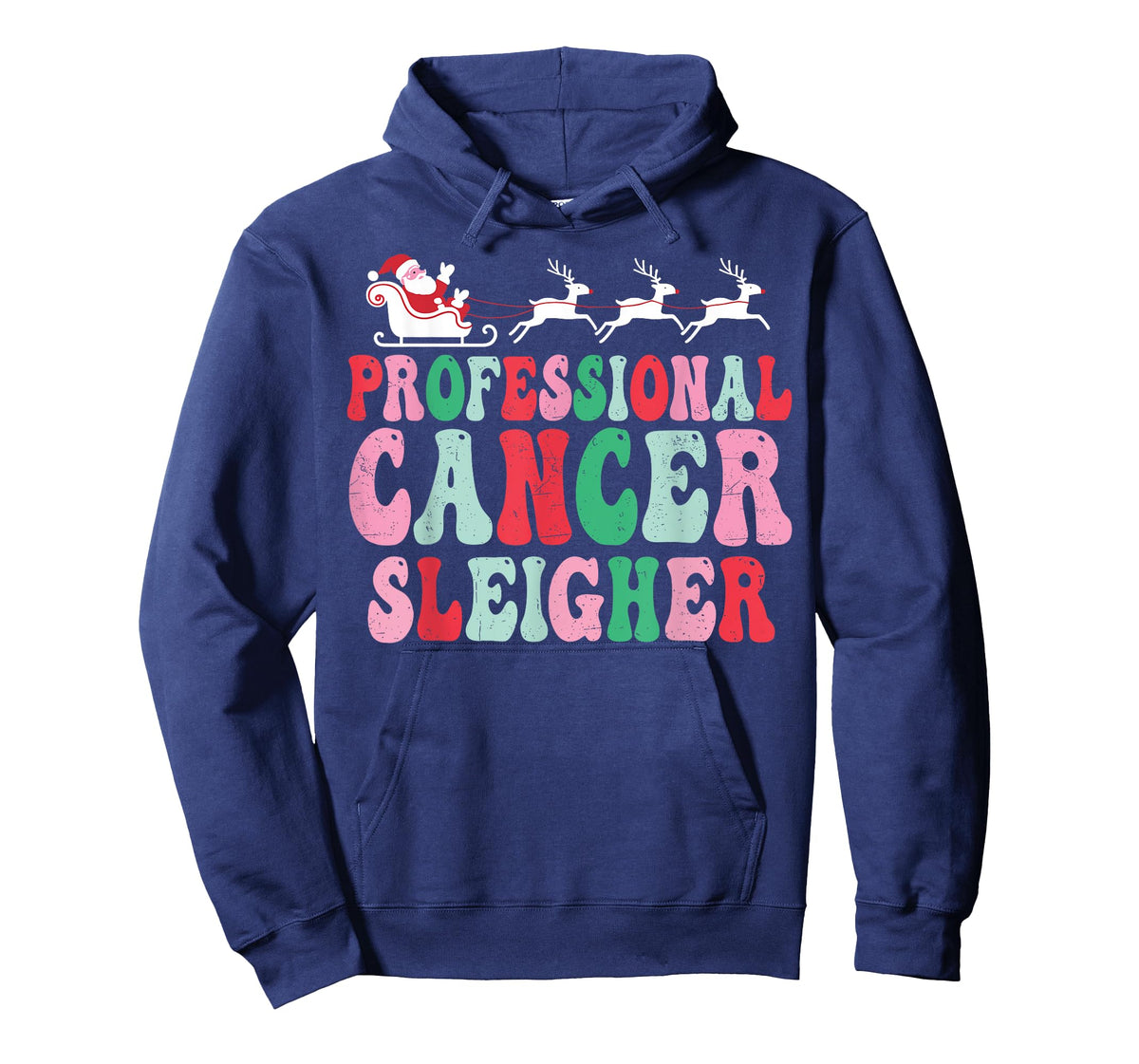 Professional Cancer Sleigher Oncology Christmas Nurse Women T-Shirt