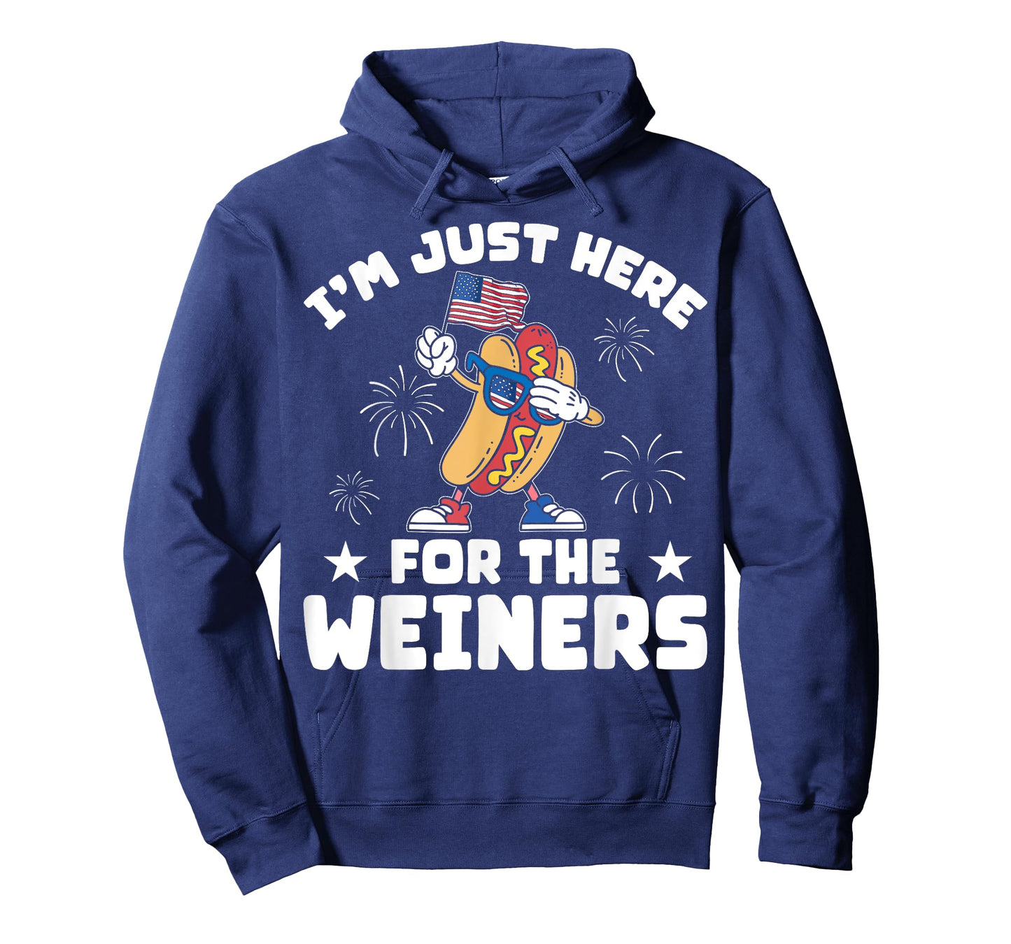 USA I'm Just Here For The Weiners Funny 4th Of July T-Shirt